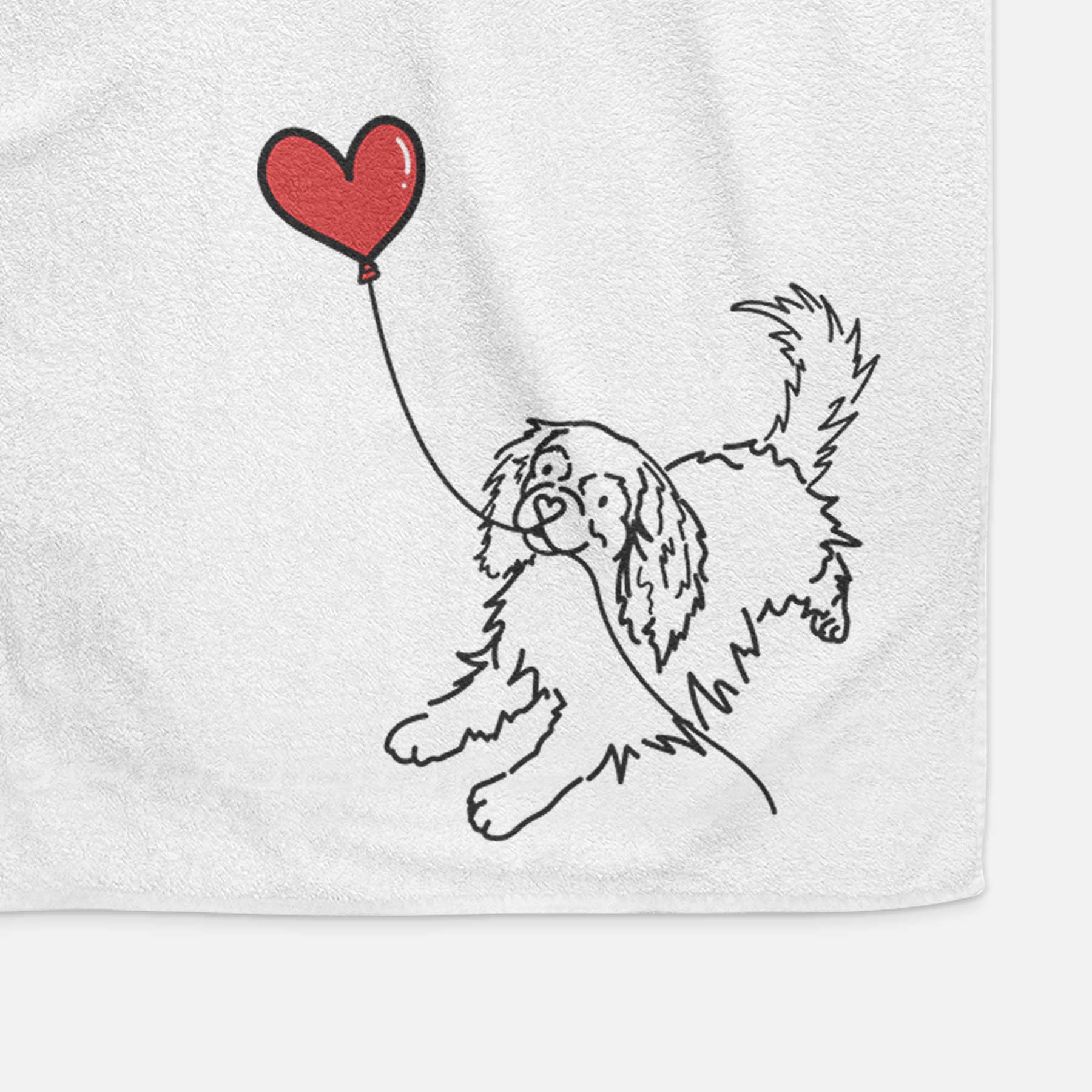 Cavalier King Charles Heart String -  Decorative Hand Towel