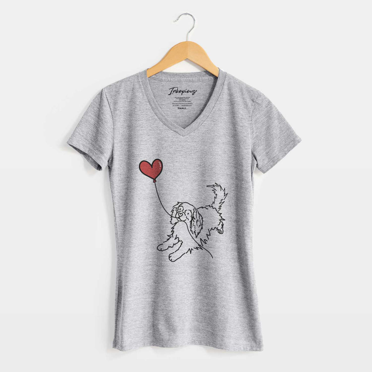 Cavalier King Charles Heart String - Women&#39;s V-neck Shirt