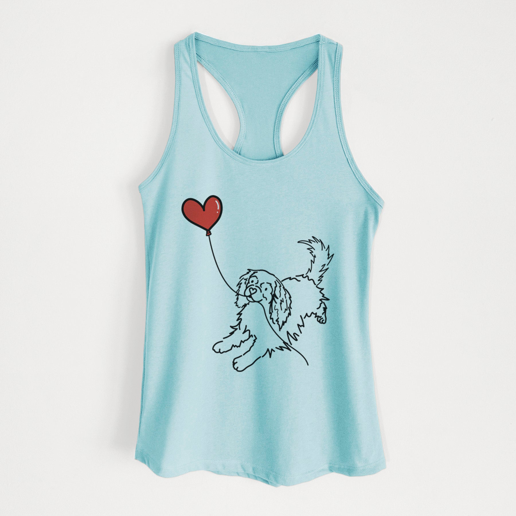 Cavalier King Charles Heart String - Women's Racerback Tanktop