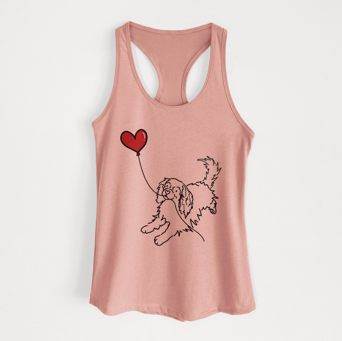 Cavalier King Charles Heart String - Women&#39;s Racerback Tanktop