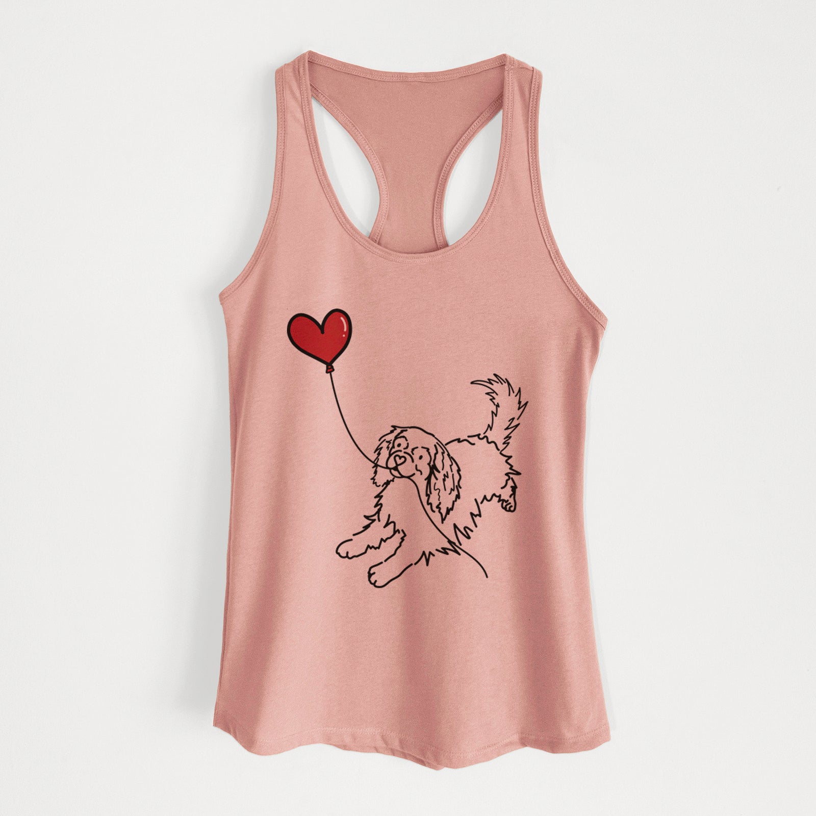 Cavalier King Charles Heart String - Women's Racerback Tanktop