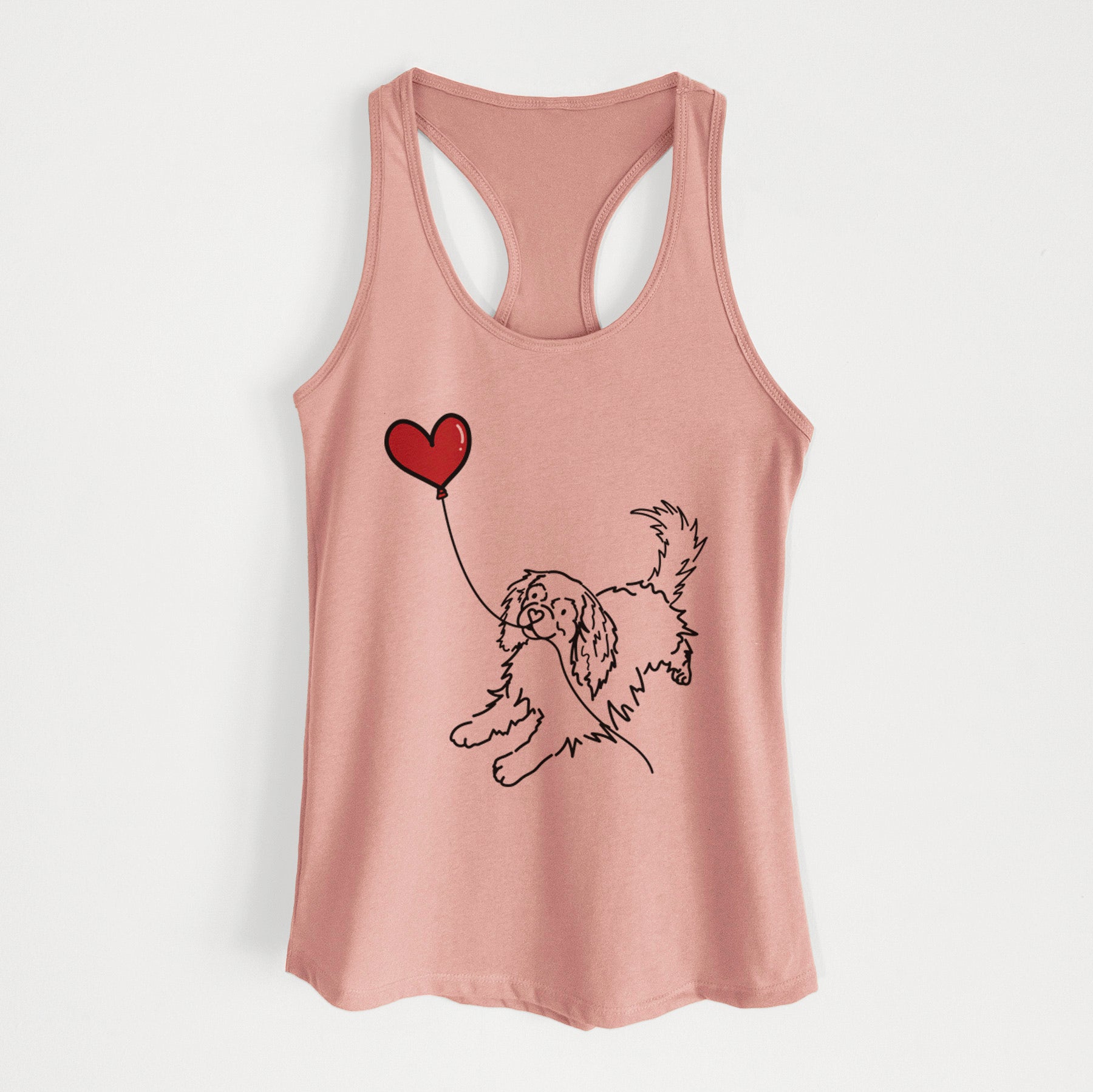 Cavalier King Charles Heart String - Women's Racerback Tanktop