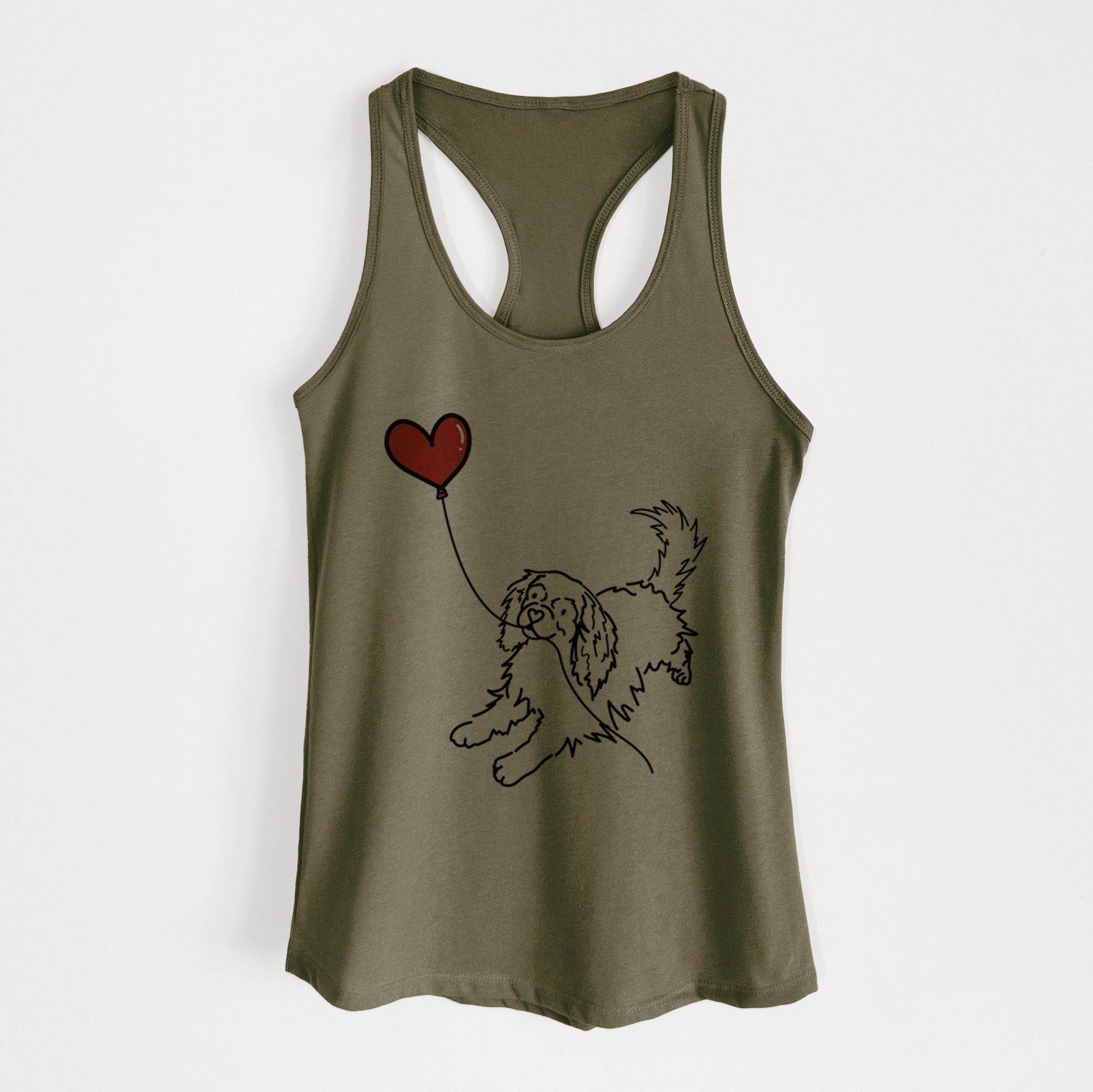 Cavalier King Charles Heart String - Women's Racerback Tanktop