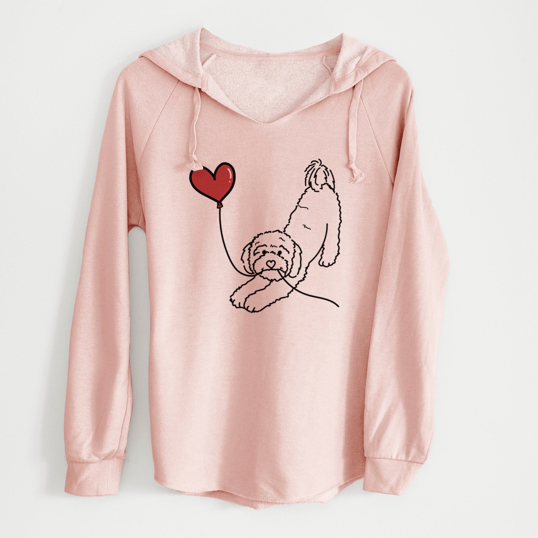 Cavapoo Heart String - Cali Wave Hooded Sweatshirt