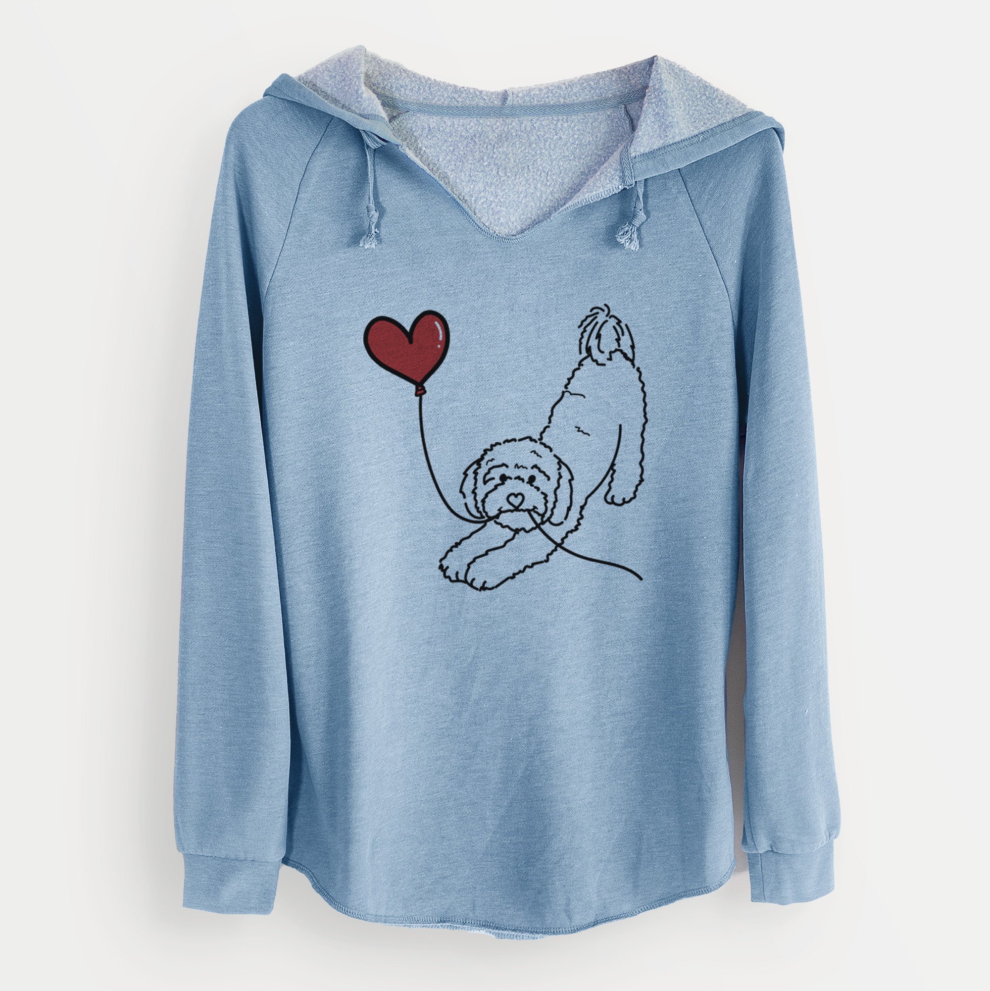 Cavapoo Heart String - Cali Wave Hooded Sweatshirt