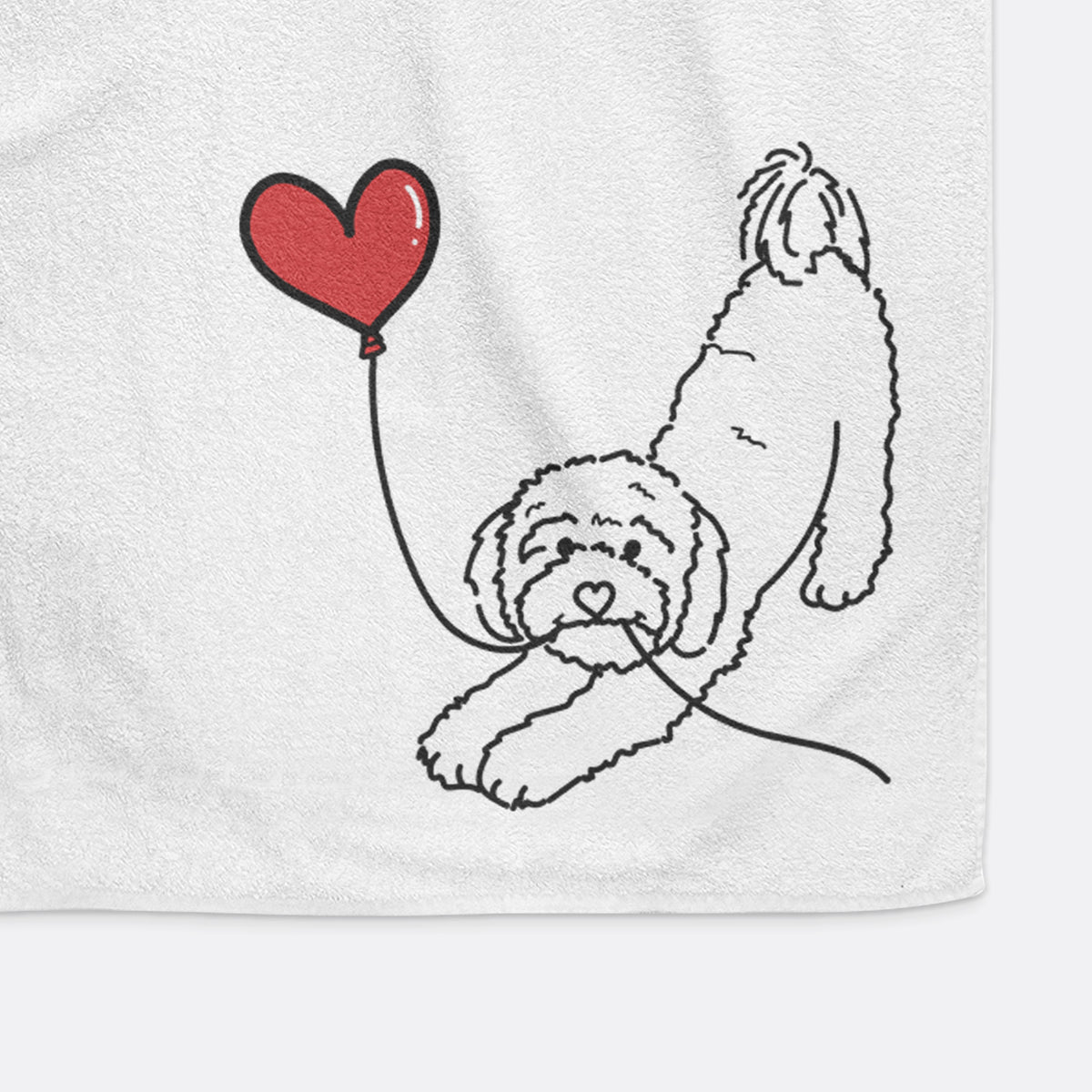 Cavapoo Heart String -  Decorative Hand Towel