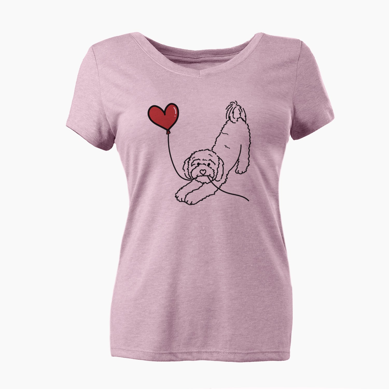 Cavapoo Heart String - Women's V-neck Shirt