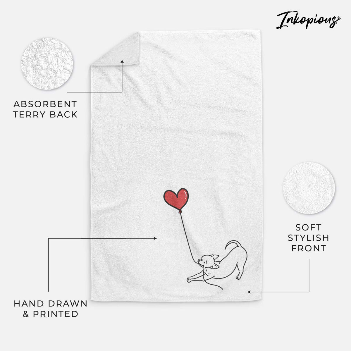 Chihuahua Heart String -  Decorative Hand Towel