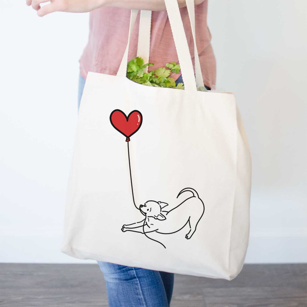 Chihuahua Heart String- Tote Bag