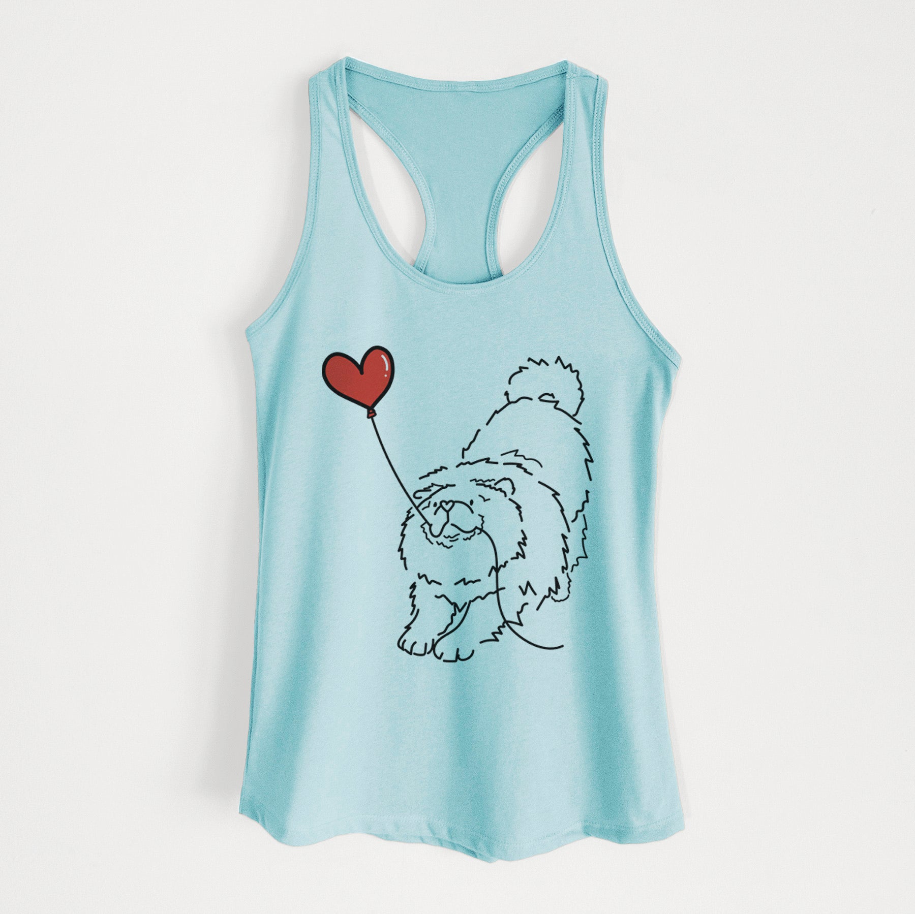 Chow Chow Heart String - Women's Racerback Tanktop