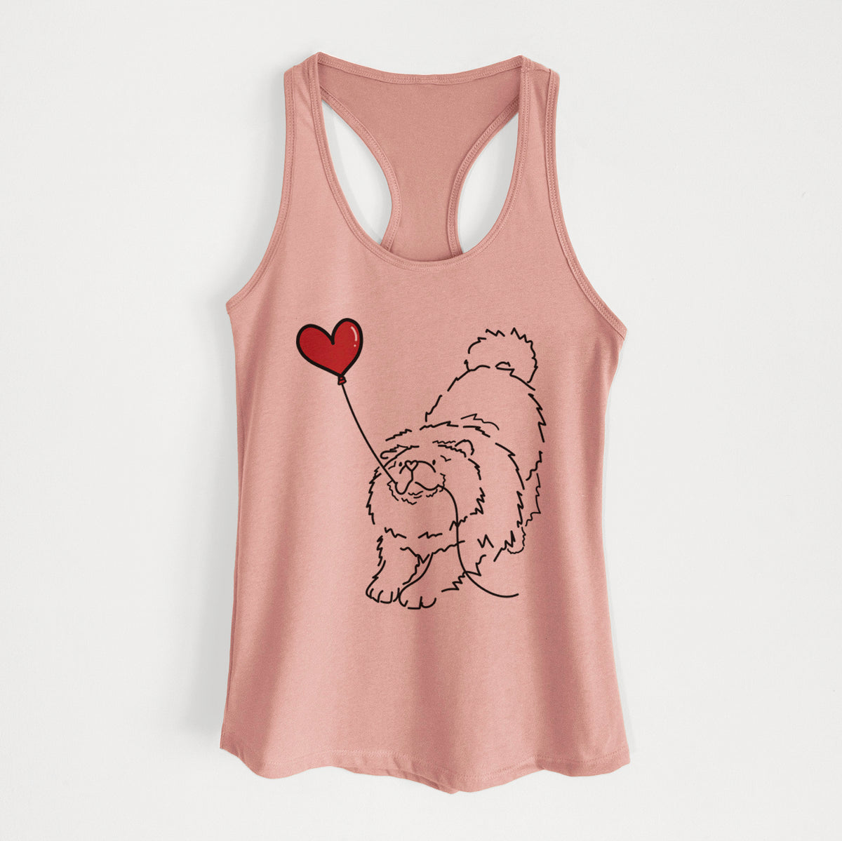 Chow Chow Heart String - Women&#39;s Racerback Tanktop