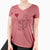 Chow Chow Heart String - Women's V-neck Shirt