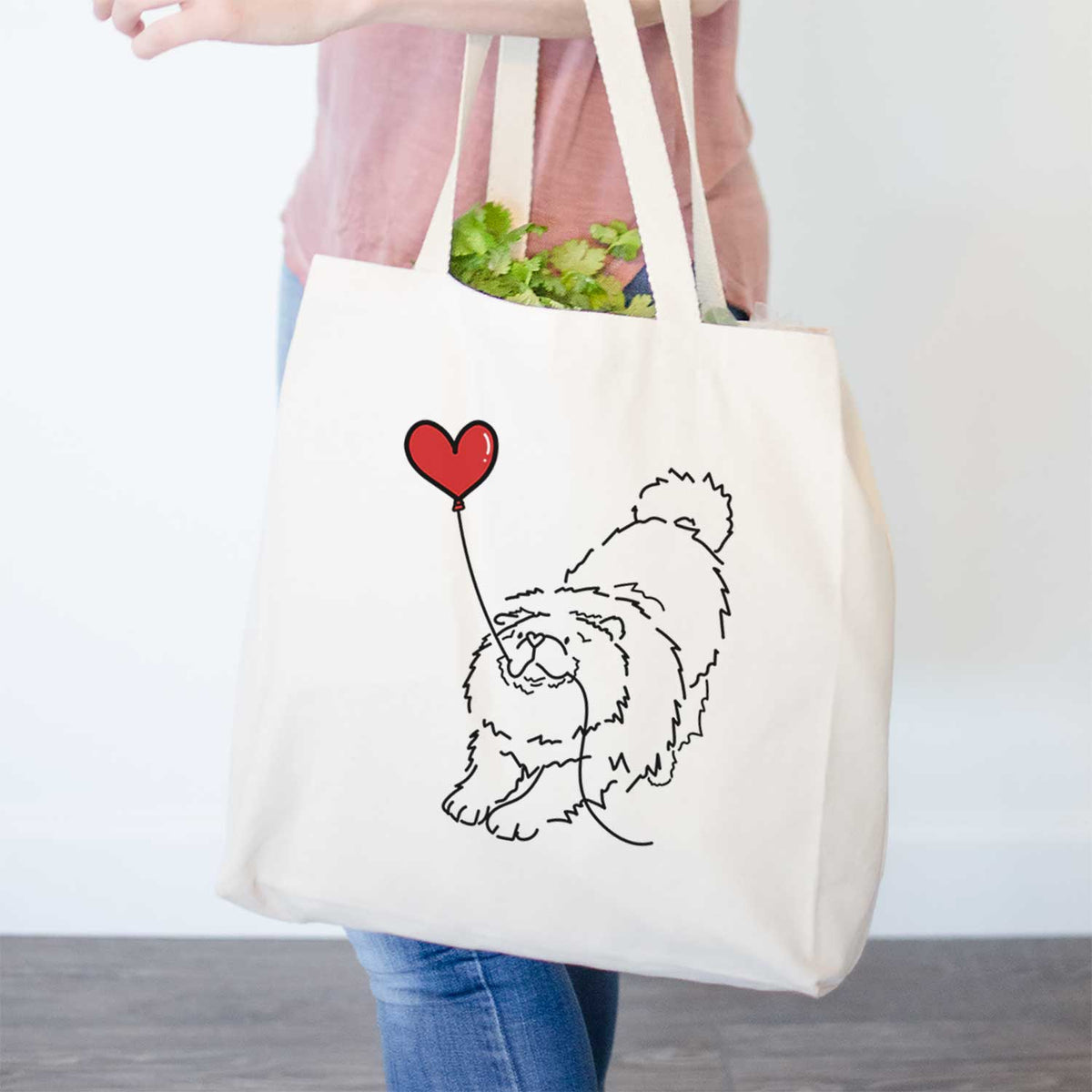 Chow Chow Heart String- Tote Bag