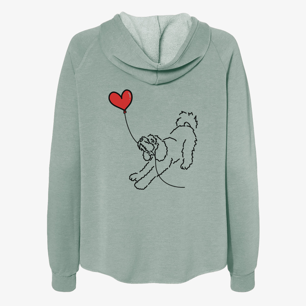 Cockapoo Heart String- Women's Cali Wave Zip-Up Sweatshirt