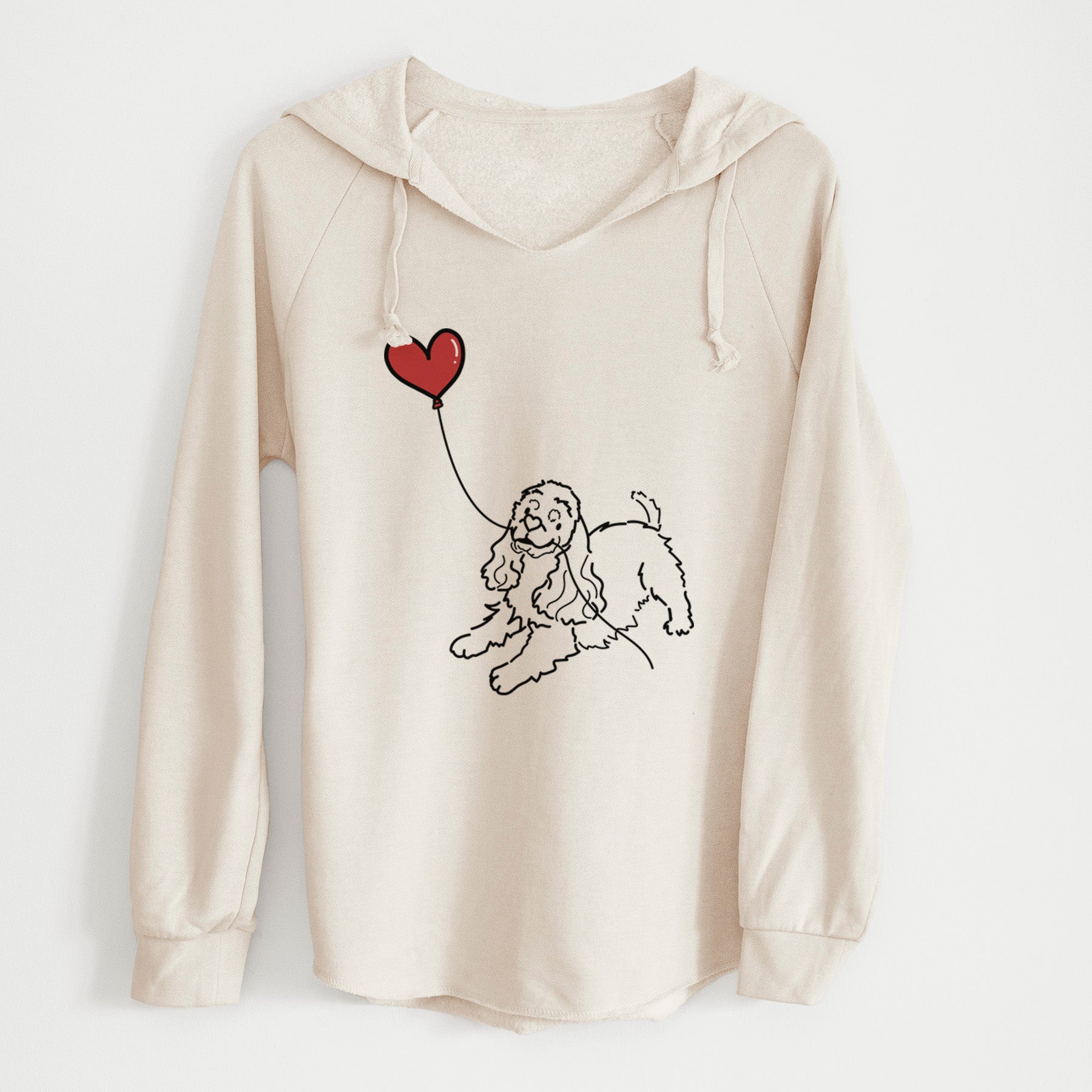 Cocker Spaniel Heart String - Cali Wave Hooded Sweatshirt