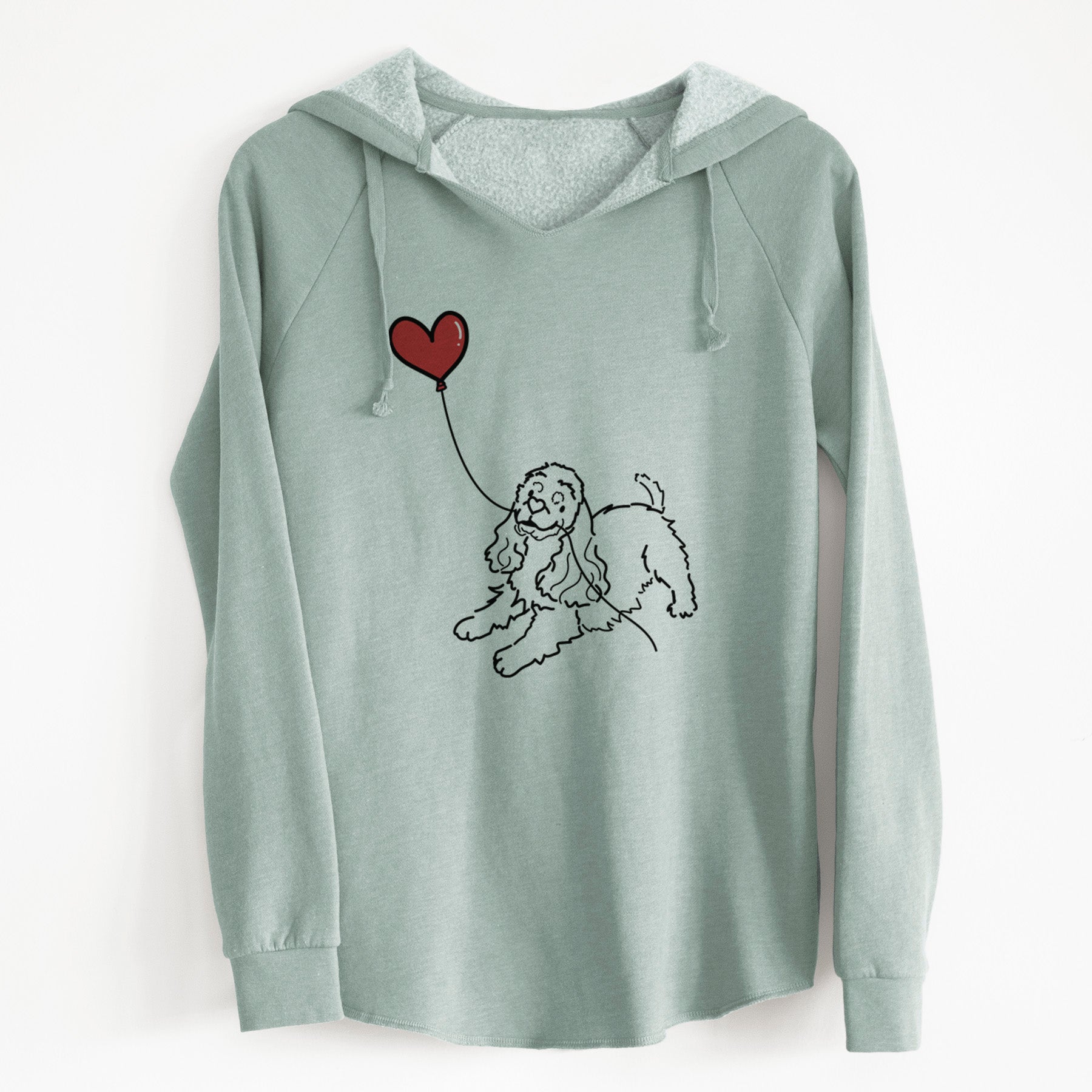 Cocker Spaniel Heart String - Cali Wave Hooded Sweatshirt