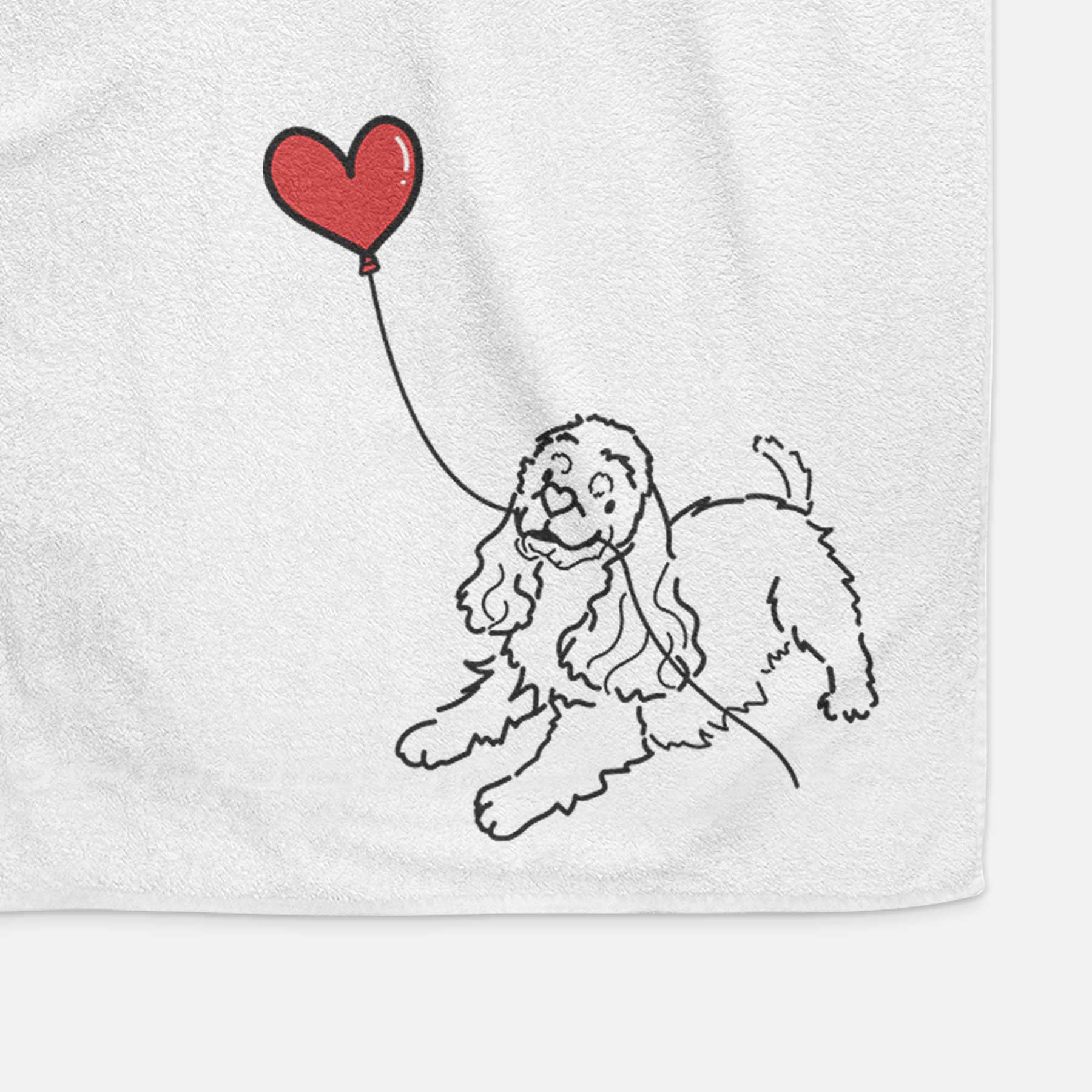 Cocker Spaniel Heart String -  Decorative Hand Towel