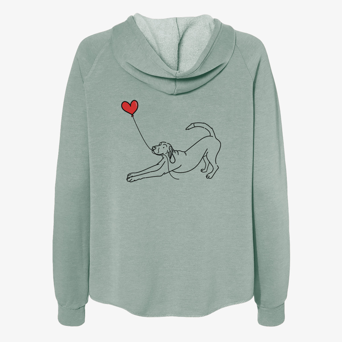Coonhound Heart String- Women's Cali Wave Zip-Up Sweatshirt