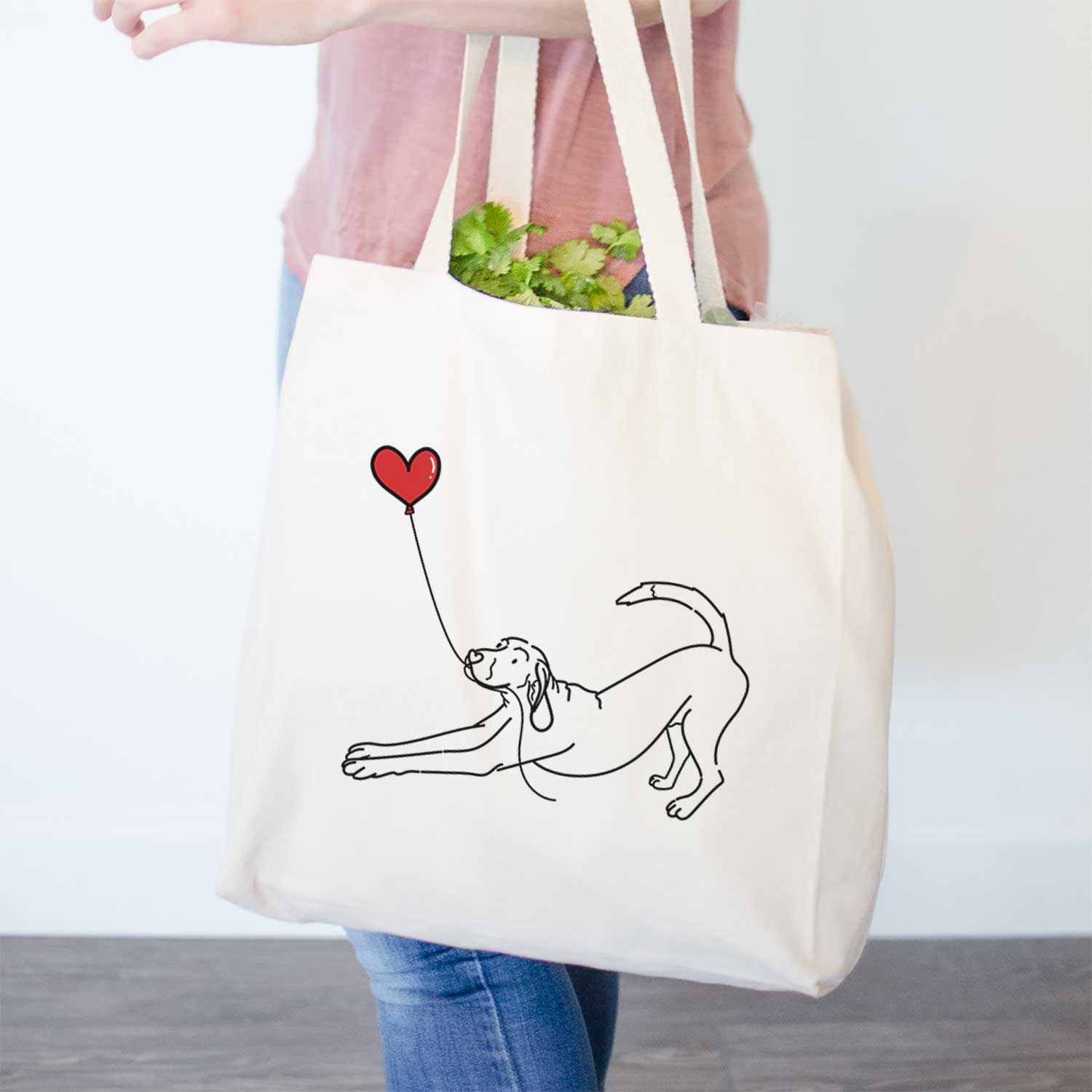 Coonhound Heart String- Tote Bag