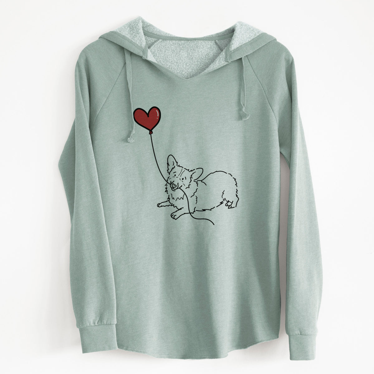 Corgi Heart String - Cali Wave Hooded Sweatshirt
