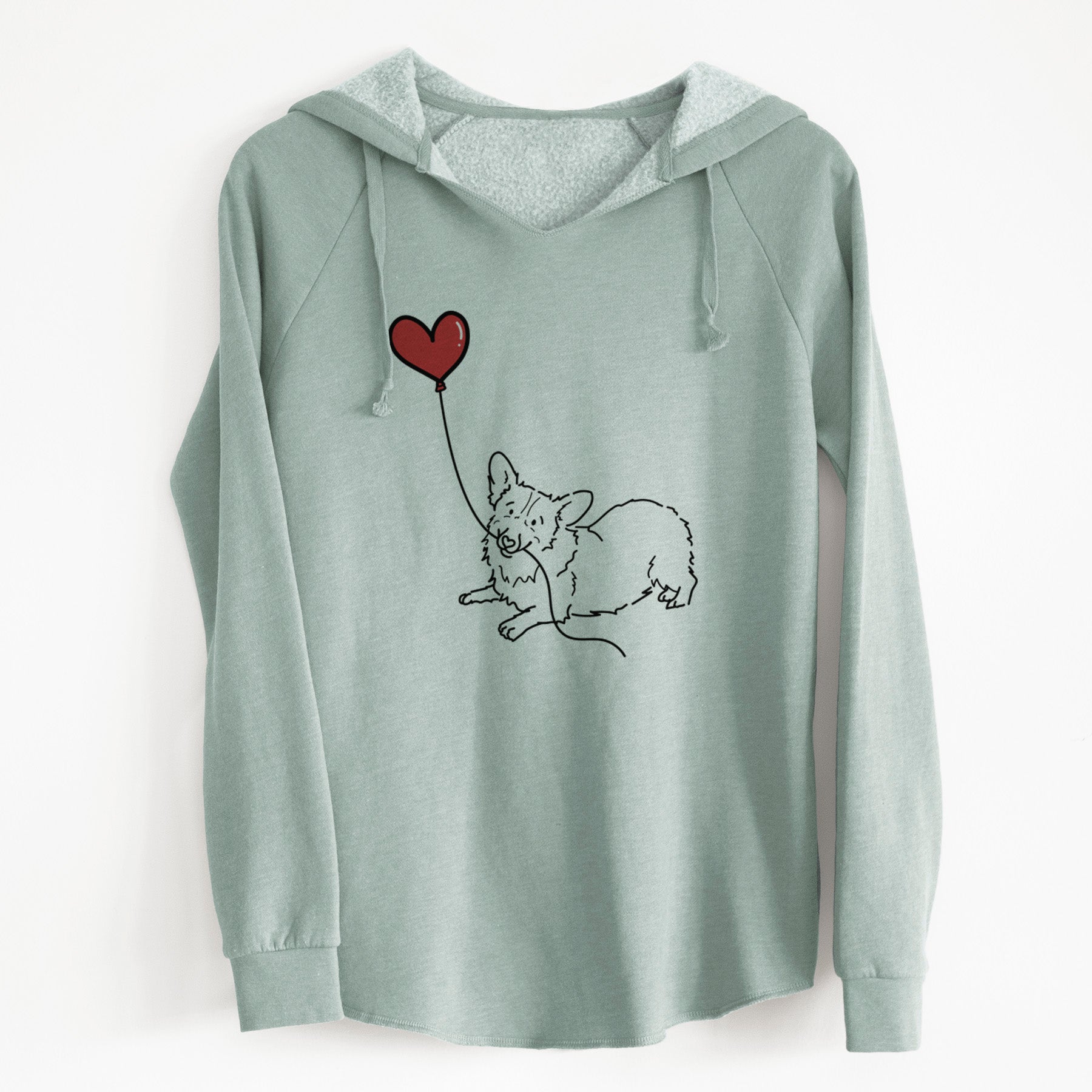 Corgi Heart String - Cali Wave Hooded Sweatshirt