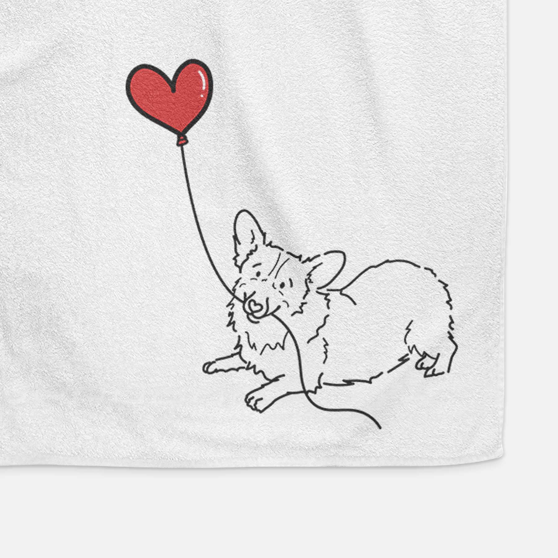 Corgi Heart String -  Decorative Hand Towel