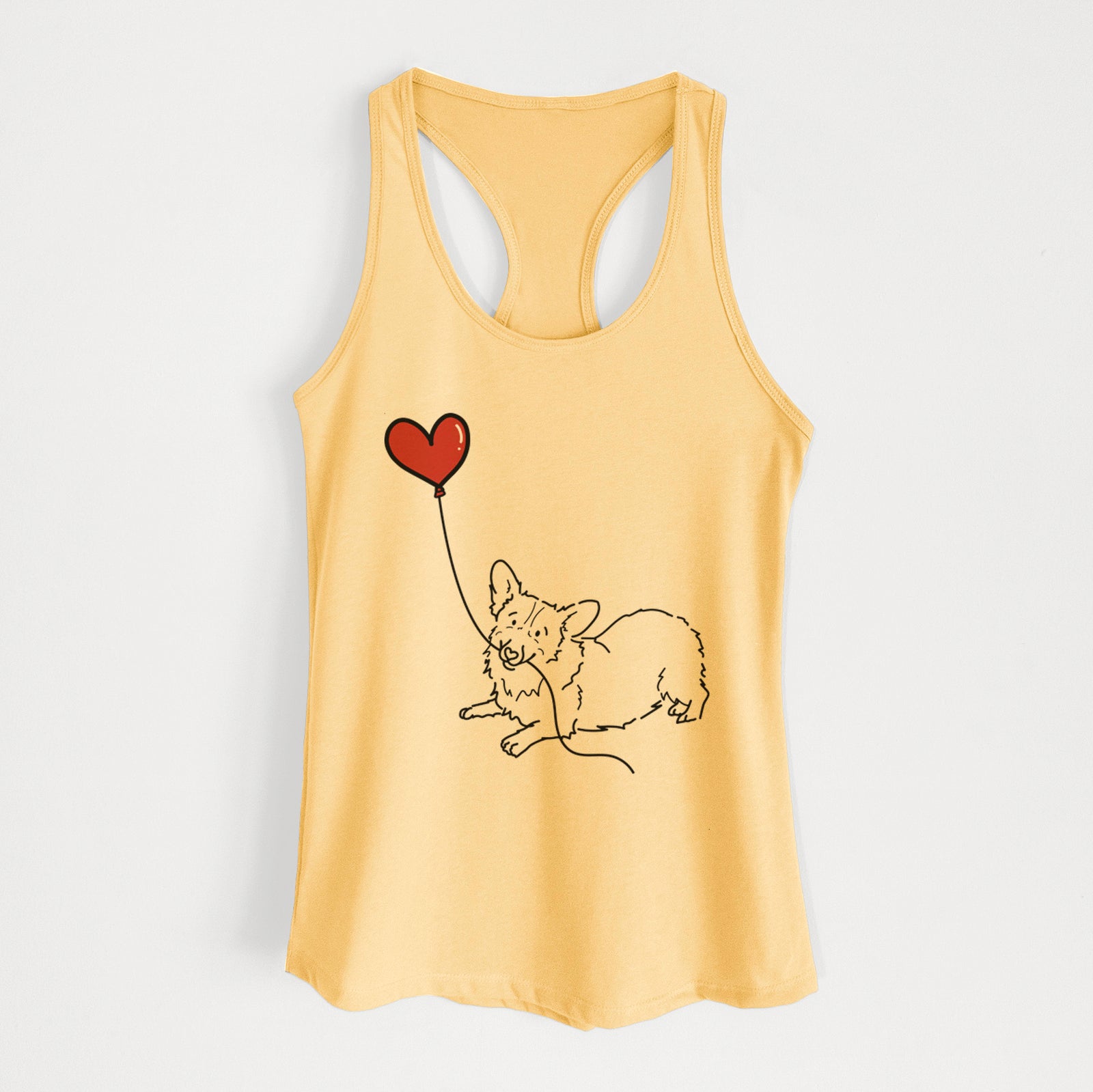 Corgi Heart String - Women's Racerback Tanktop