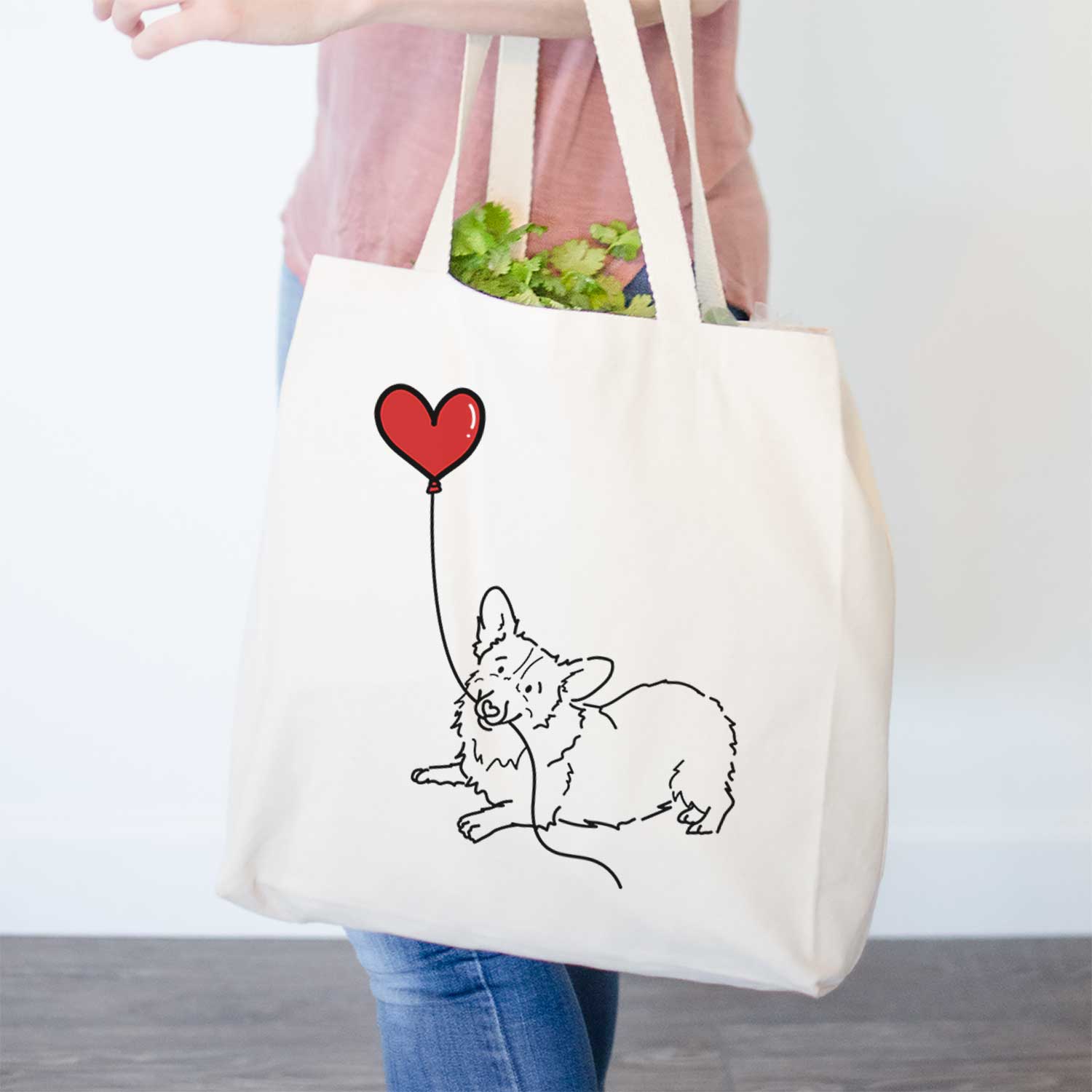 Corgi Heart String- Tote Bag