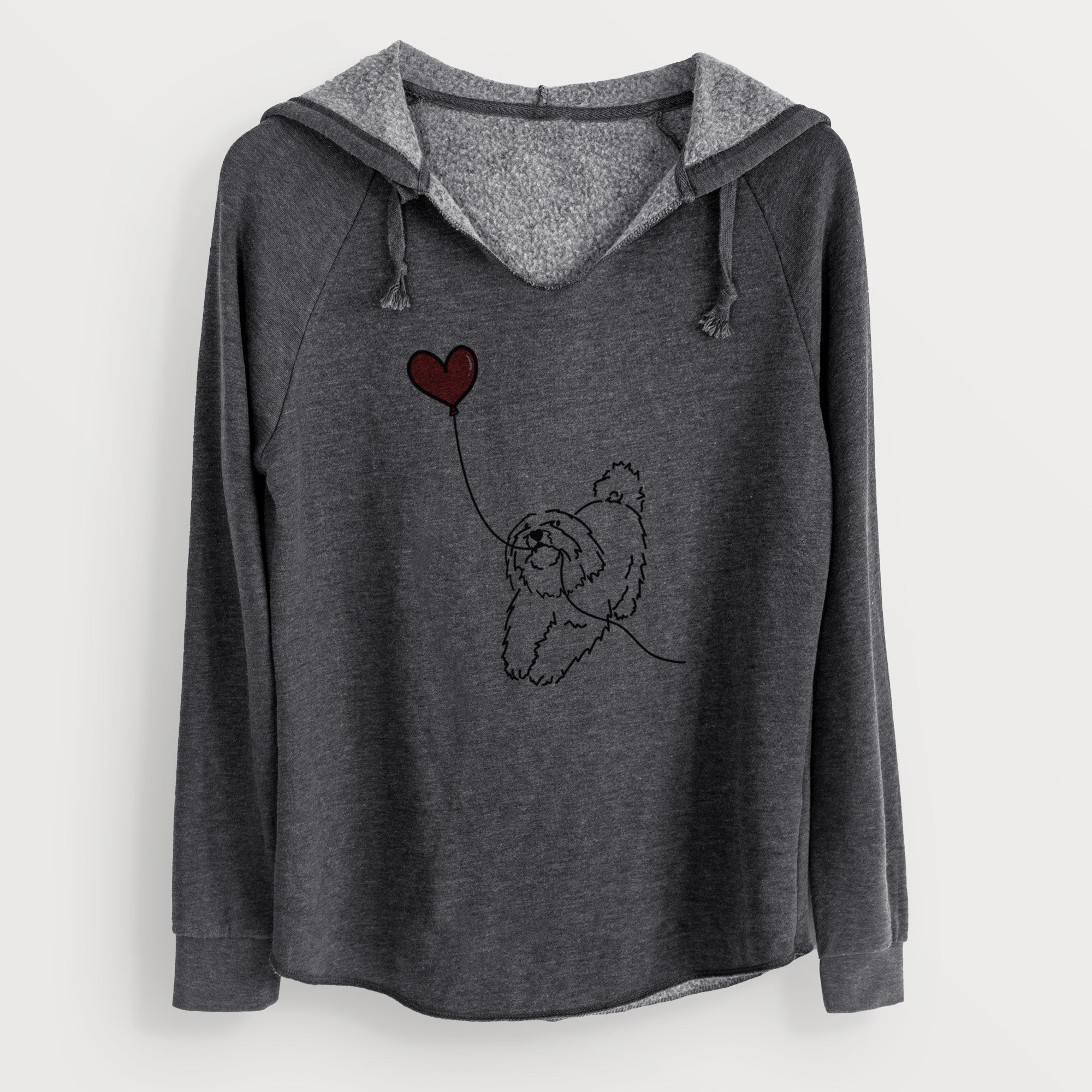 Coton de Tulear Heart String - Cali Wave Hooded Sweatshirt