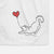 Domestic Long Hair Cat Heart String -  Decorative Hand Towel