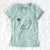 Domestic Long Hair Cat Heart String - Women's V-neck Shirt