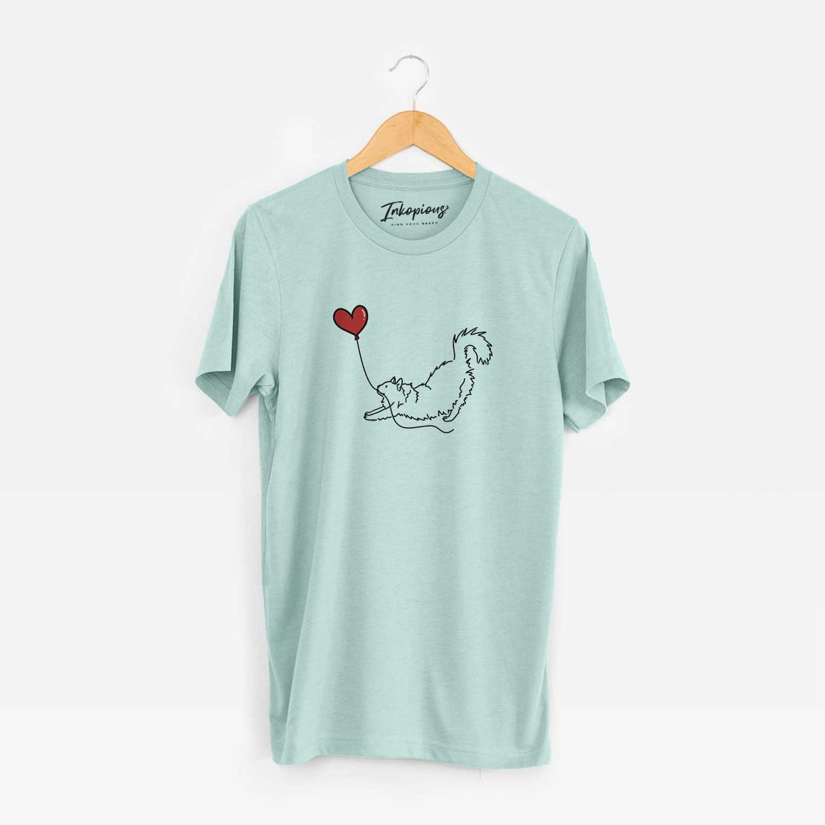 Domestic Long Hair Cat Heart String - Unisex Crewneck