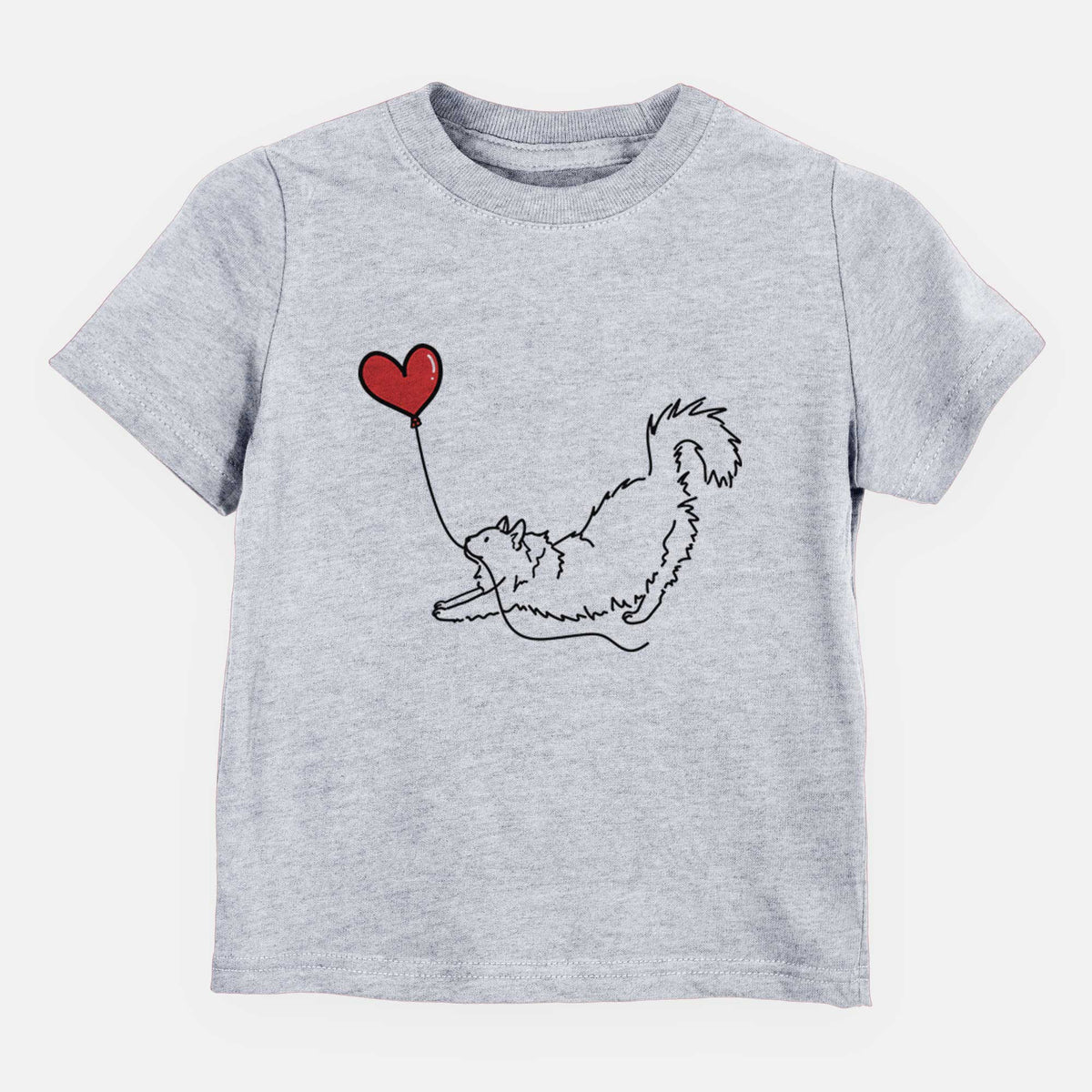 Domestic Long Hair Cat Heart String - Kids/Youth/Toddler Shirt