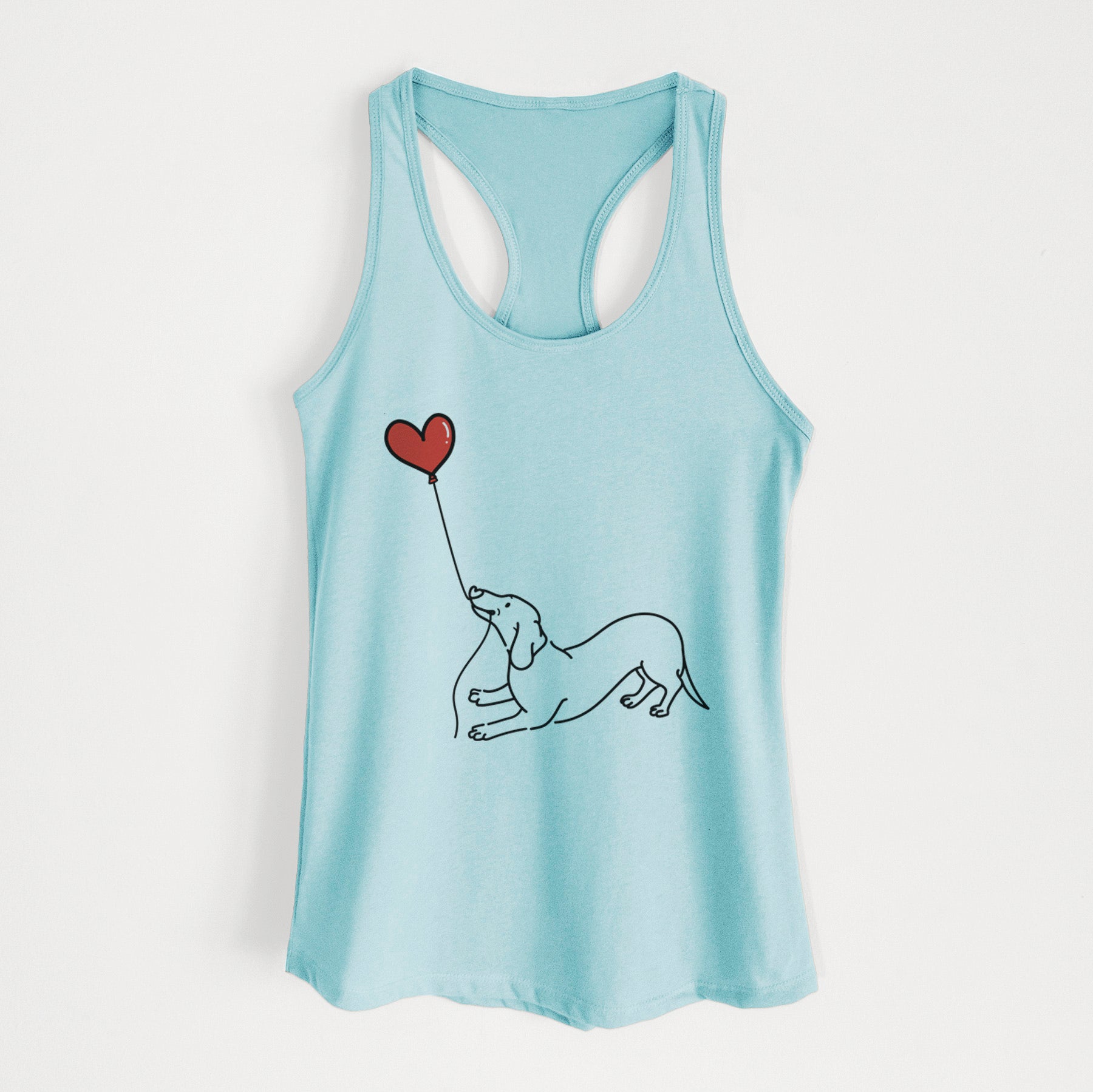 Dachshund Heart String - Women's Racerback Tanktop