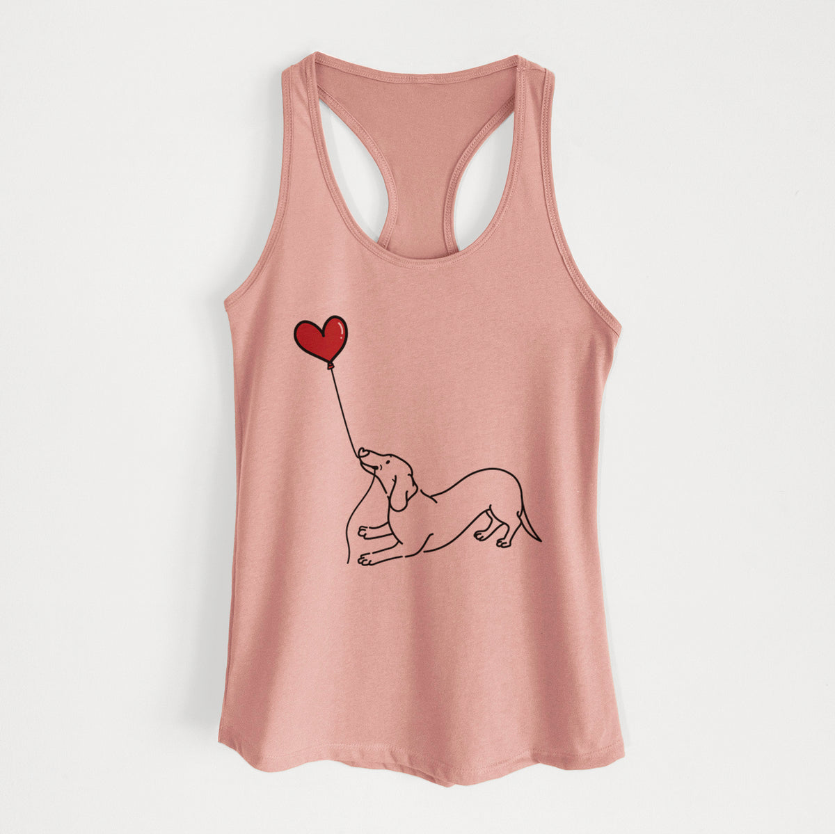 Dachshund Heart String - Women&#39;s Racerback Tanktop