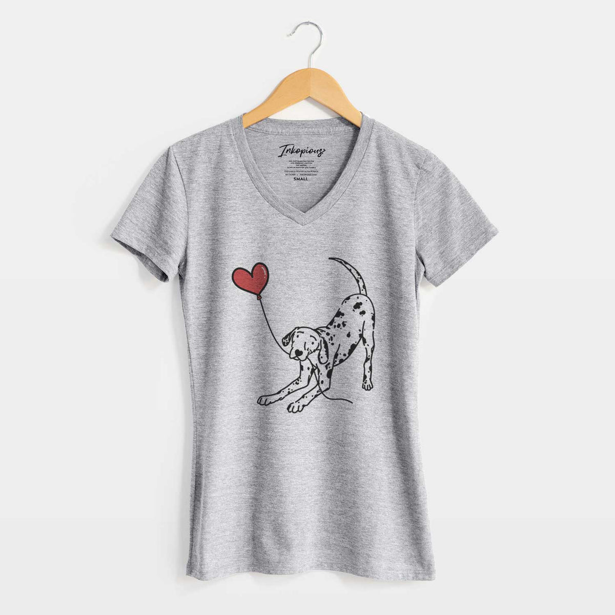 Dalmatian Heart String - Women&#39;s V-neck Shirt