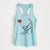 Dalmatian Heart String - Women's Racerback Tanktop