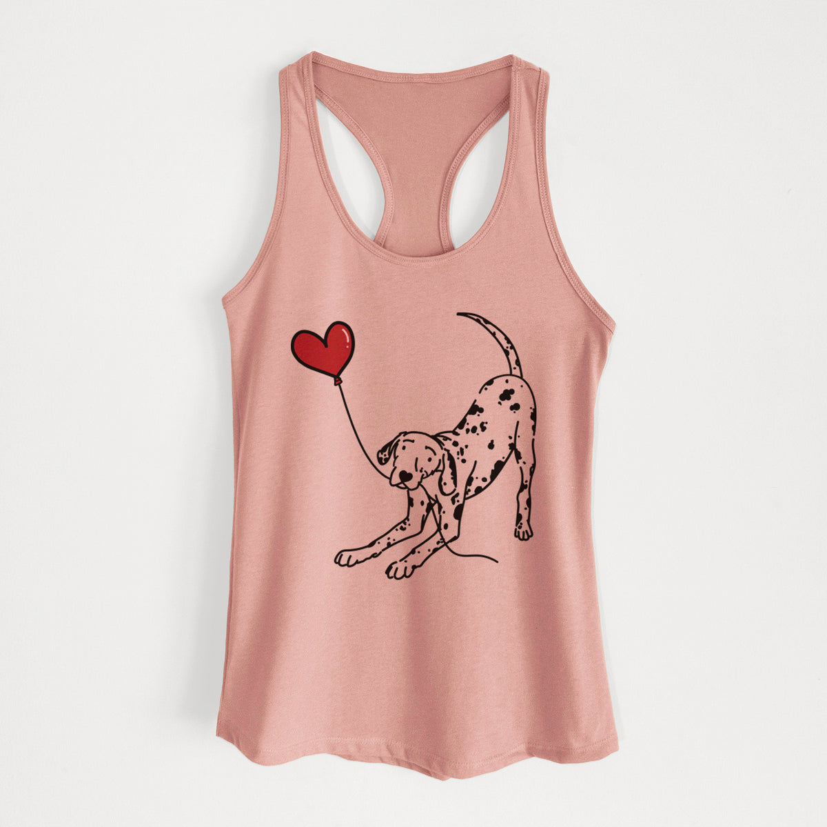 Dalmatian Heart String - Women&#39;s Racerback Tanktop