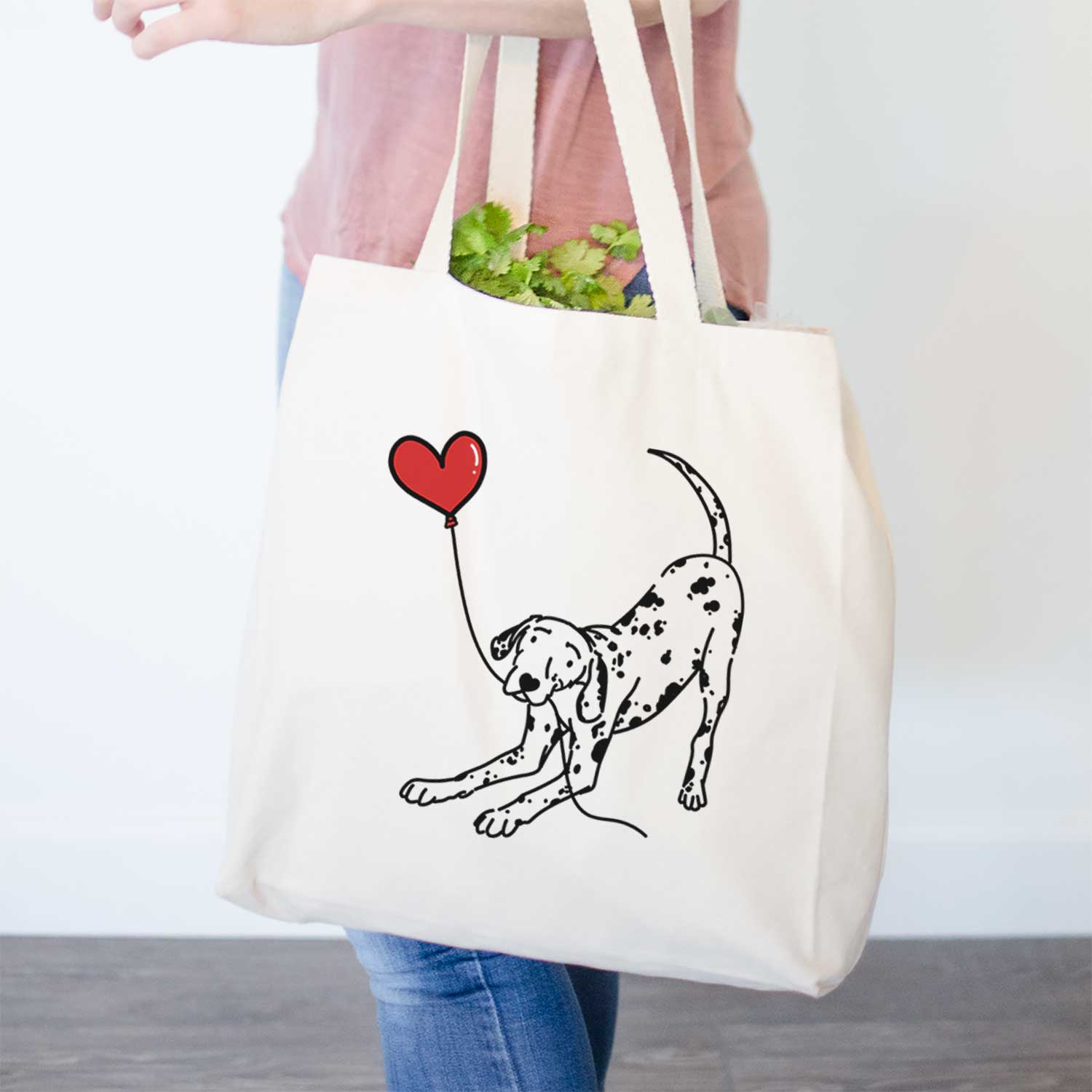 Dalmatian Heart String- Tote Bag