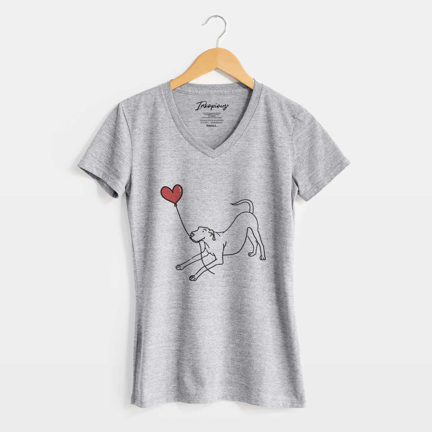 Great Dane Heart String - Women's V-neck Shirt