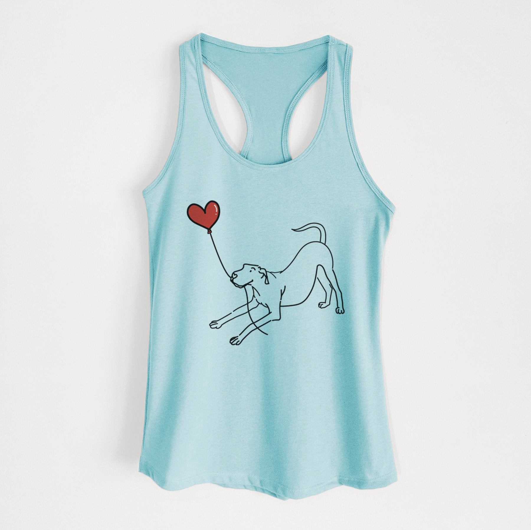 Great Dane Heart String - Women's Racerback Tanktop