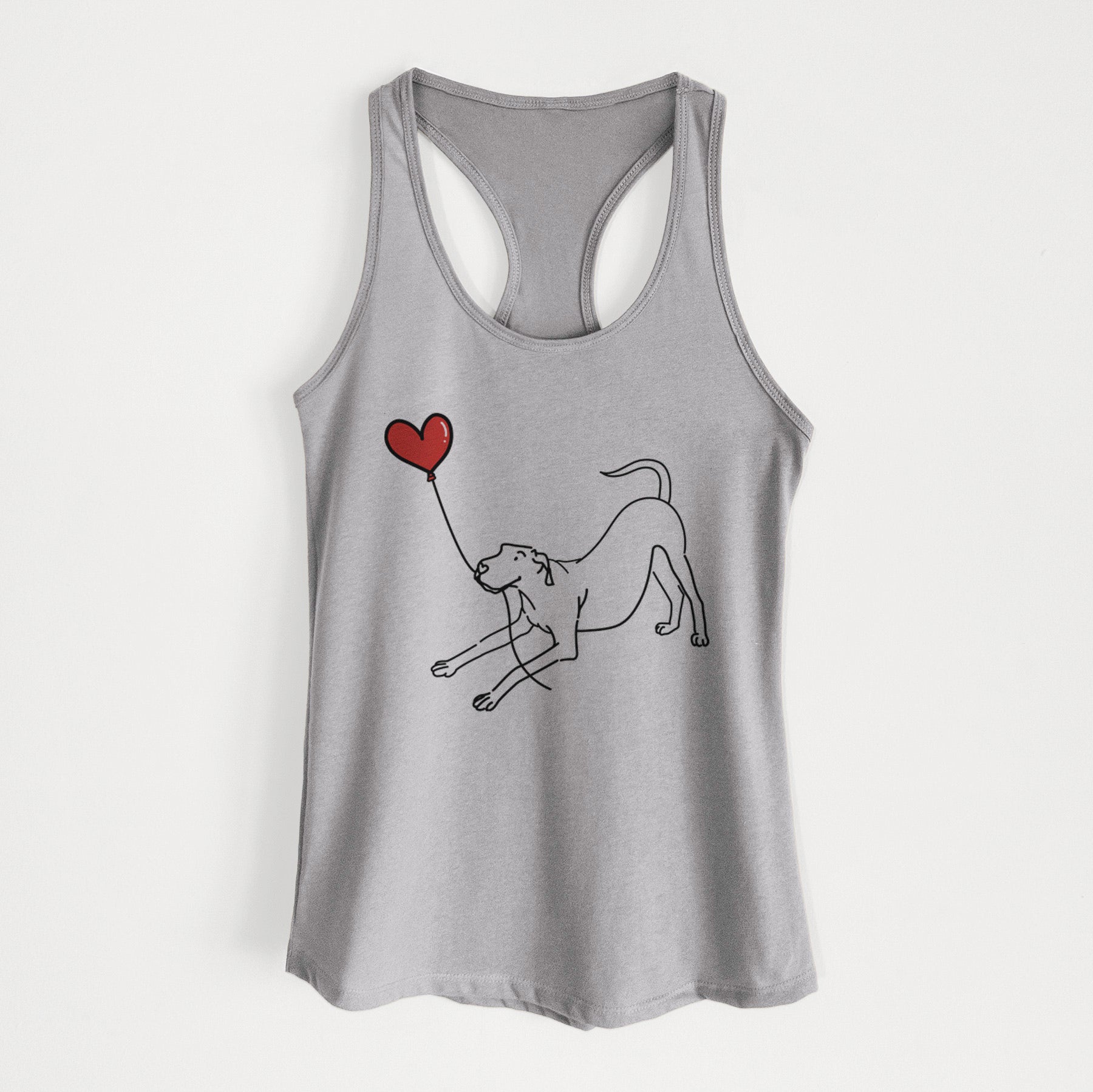 Great Dane Heart String - Women's Racerback Tanktop