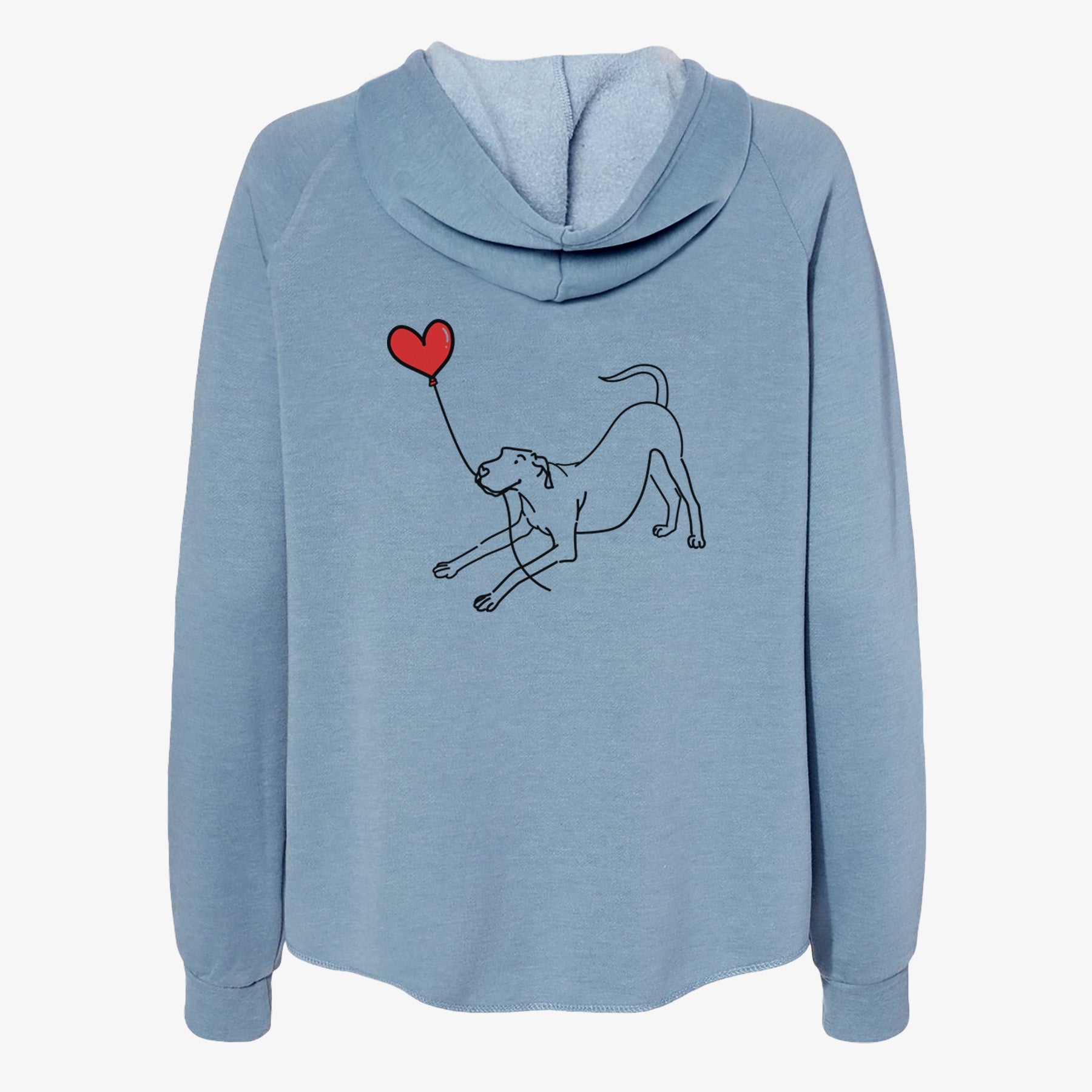 Great Dane Heart String- Women's Cali Wave Zip-Up Sweatshirt