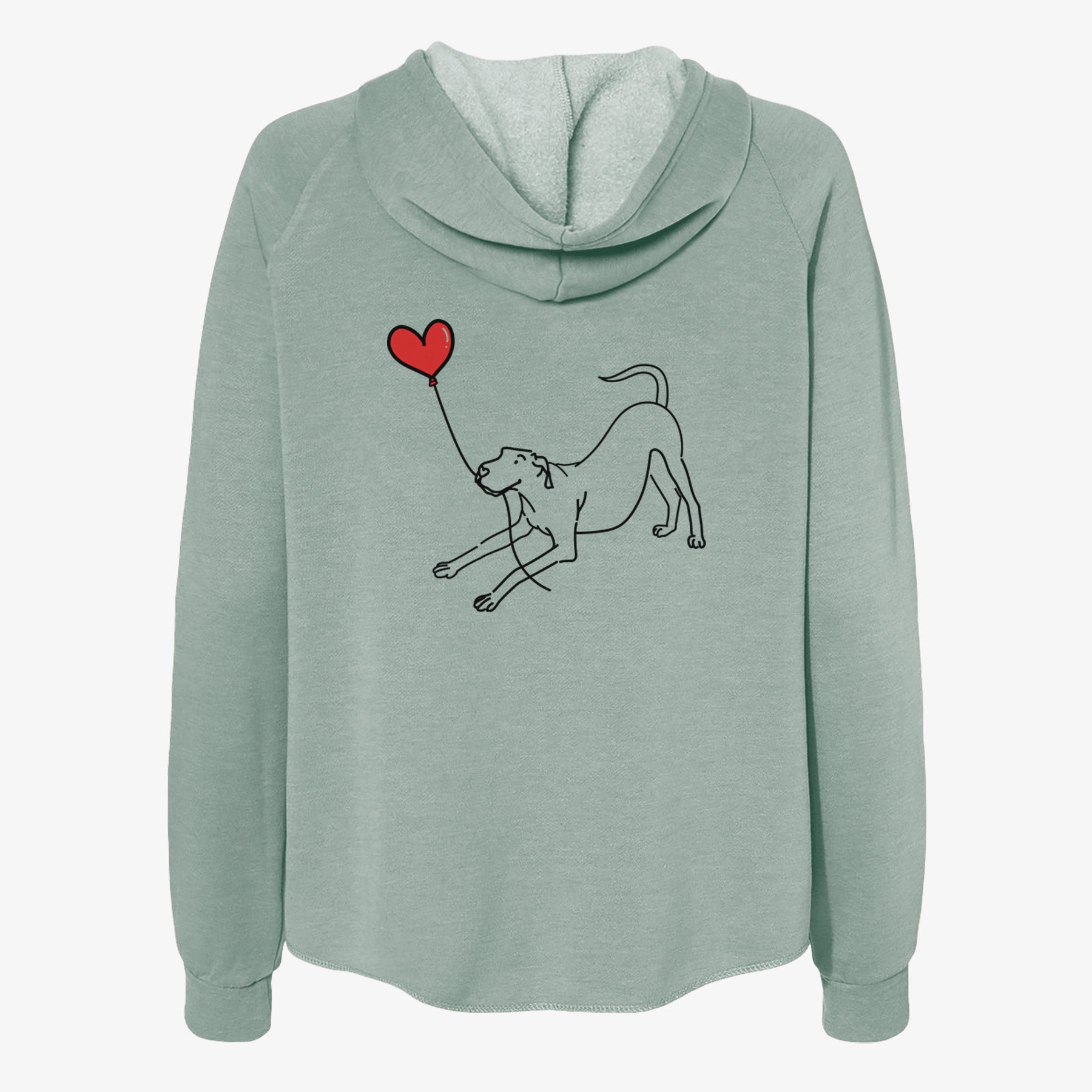 Great Dane Heart String- Women's Cali Wave Zip-Up Sweatshirt