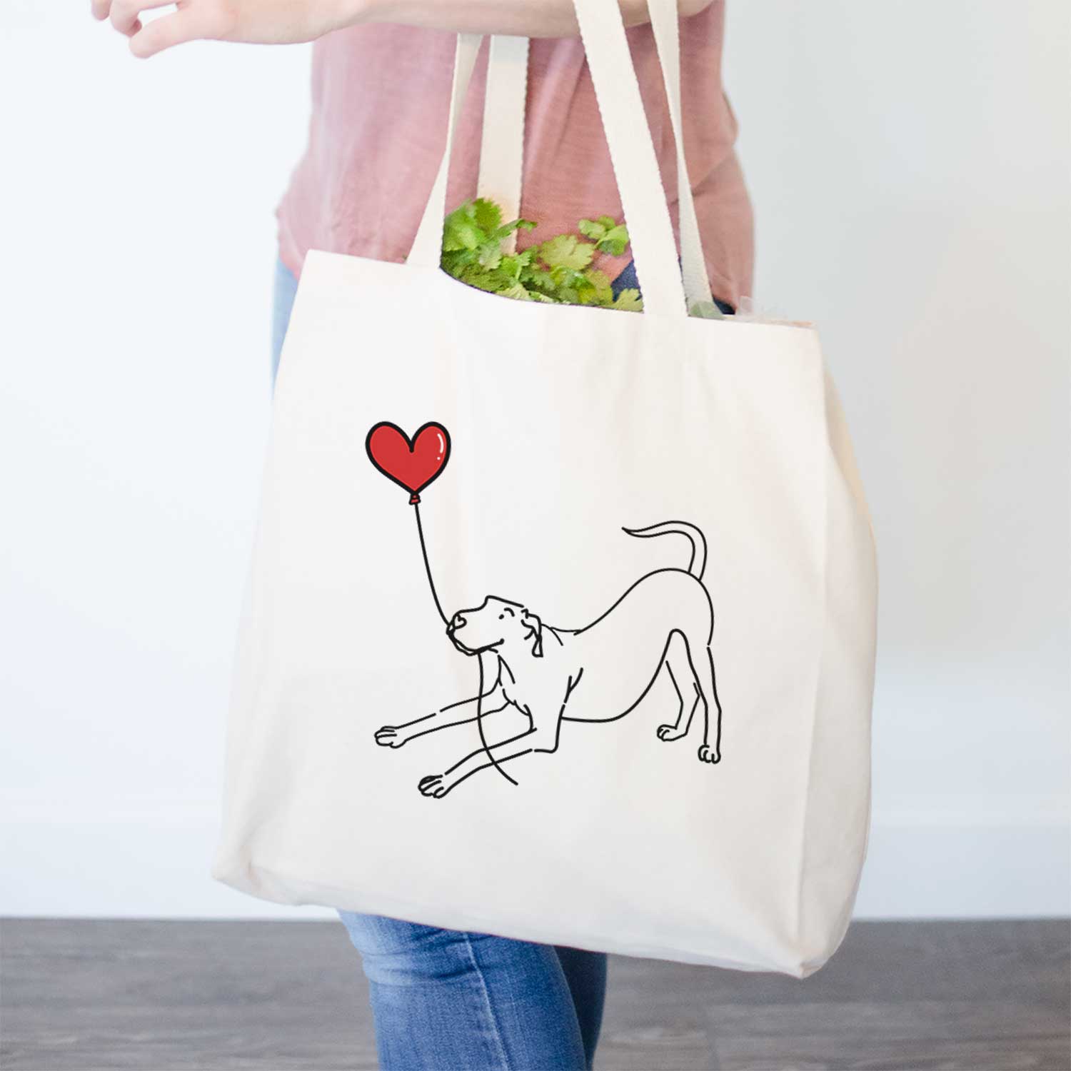 Great Dane Heart String- Tote Bag