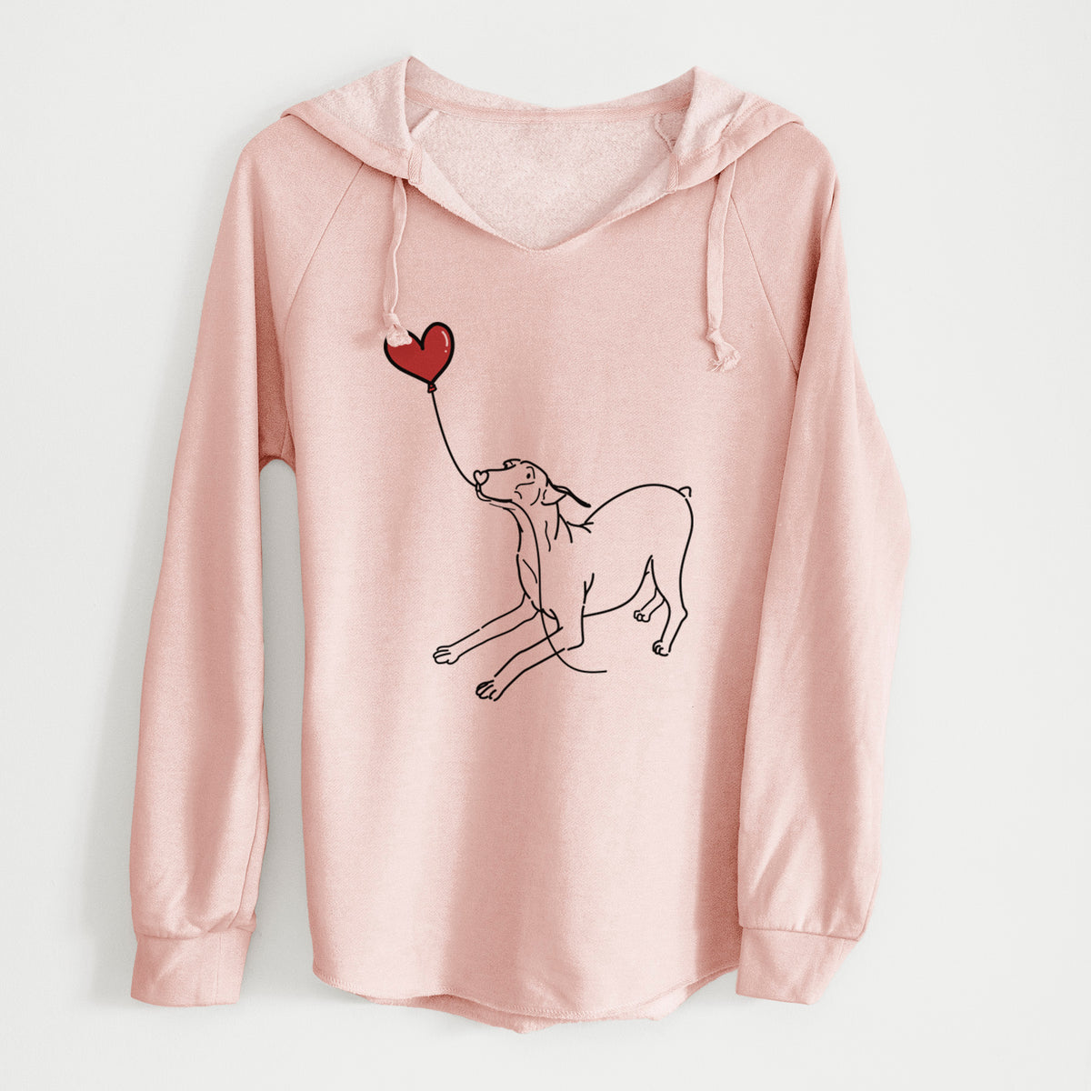 Doberman Pinscher Docked Heart String - Cali Wave Hooded Sweatshirt