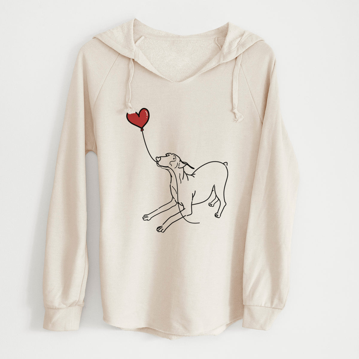 Doberman Pinscher Docked Heart String - Cali Wave Hooded Sweatshirt