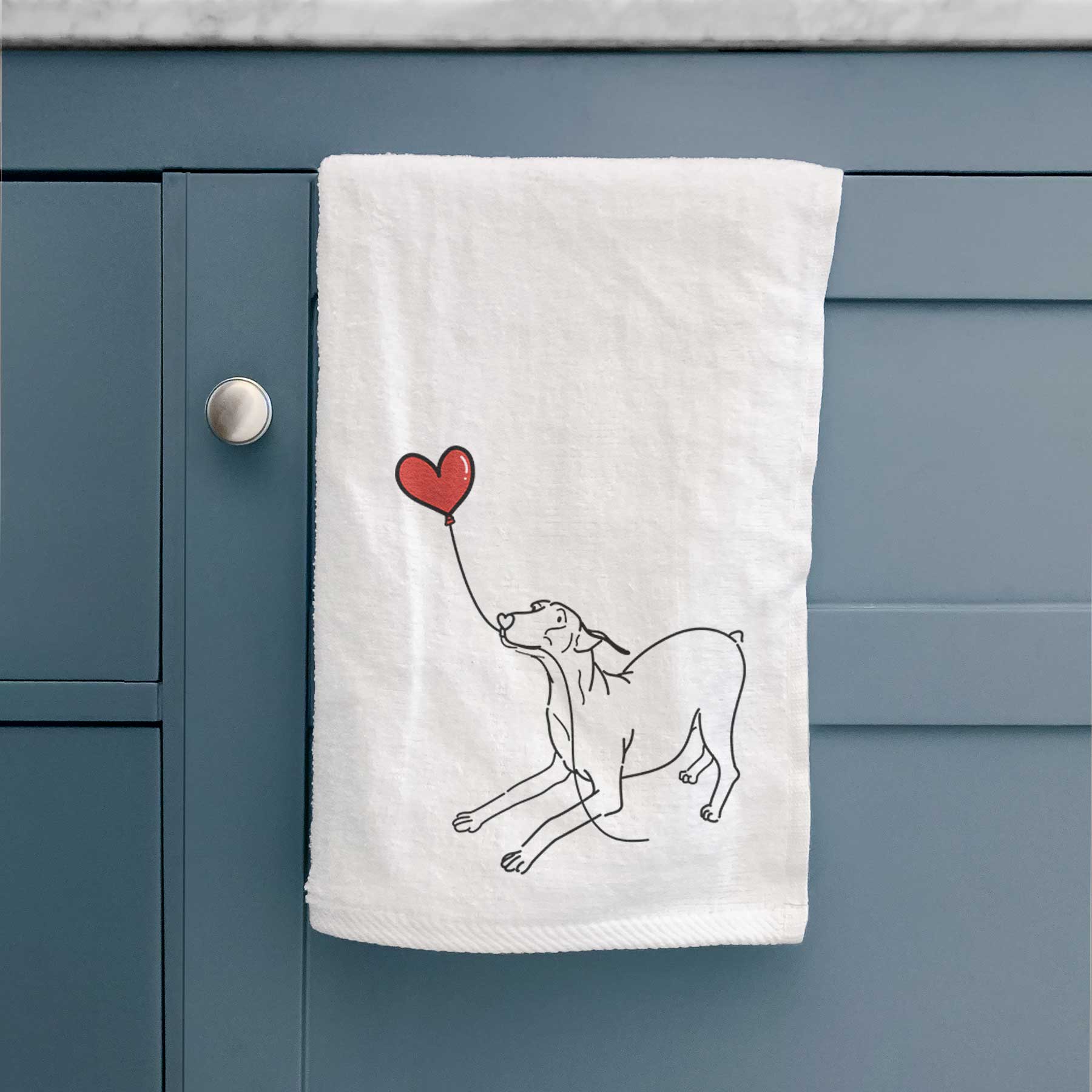 Doberman Pinscher Docked Heart String -  Decorative Hand Towel