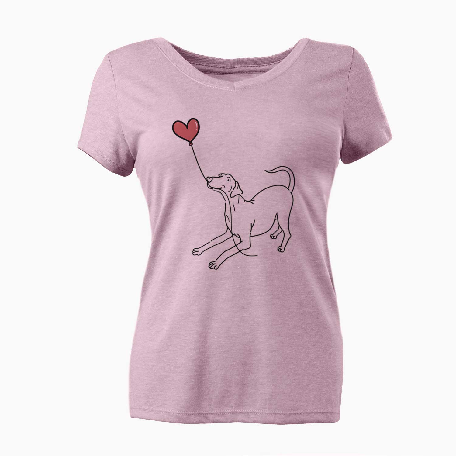 Doberman Pinscher Heart String - Women's V-neck Shirt