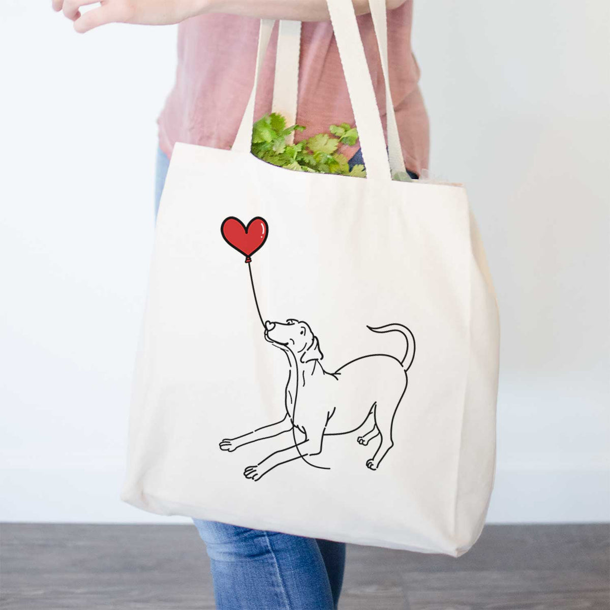 Doberman Pinscher Heart String- Tote Bag